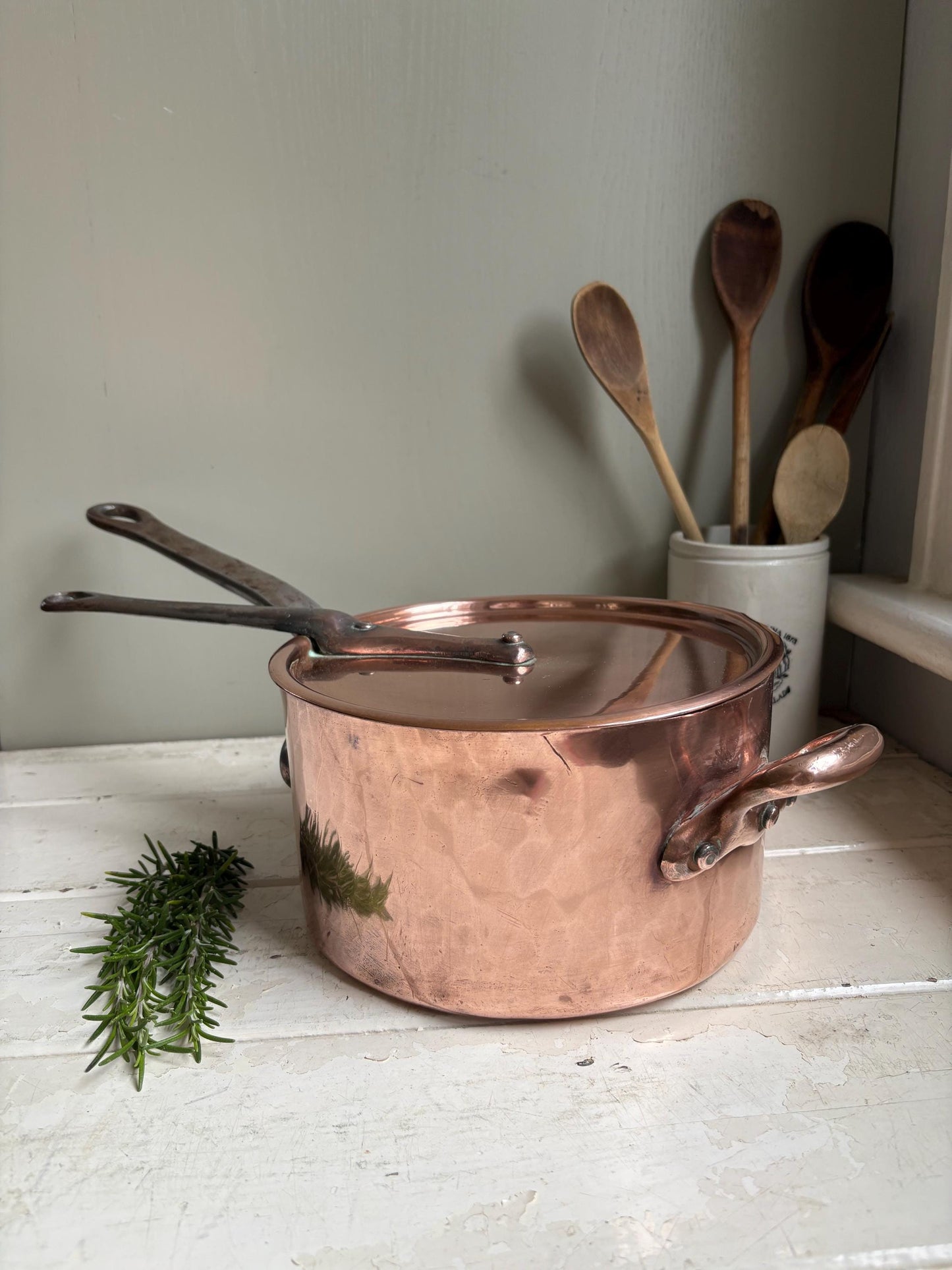 Copper Pan and Lid Set, Kitchenalia.