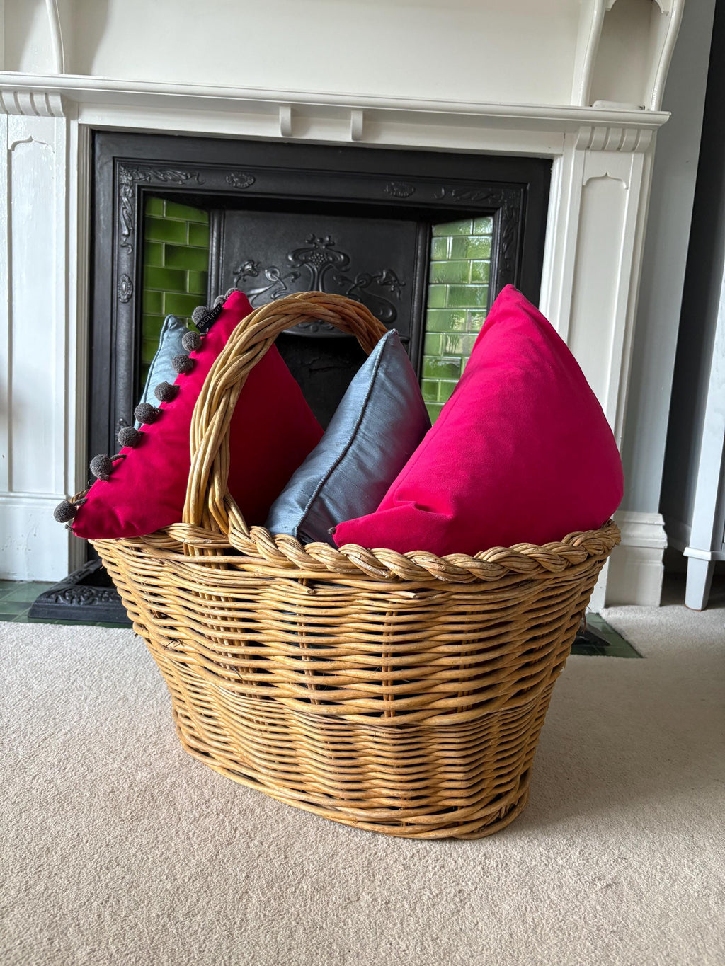 Really Large Wicker Basket, Storage Basket, Country House Decor