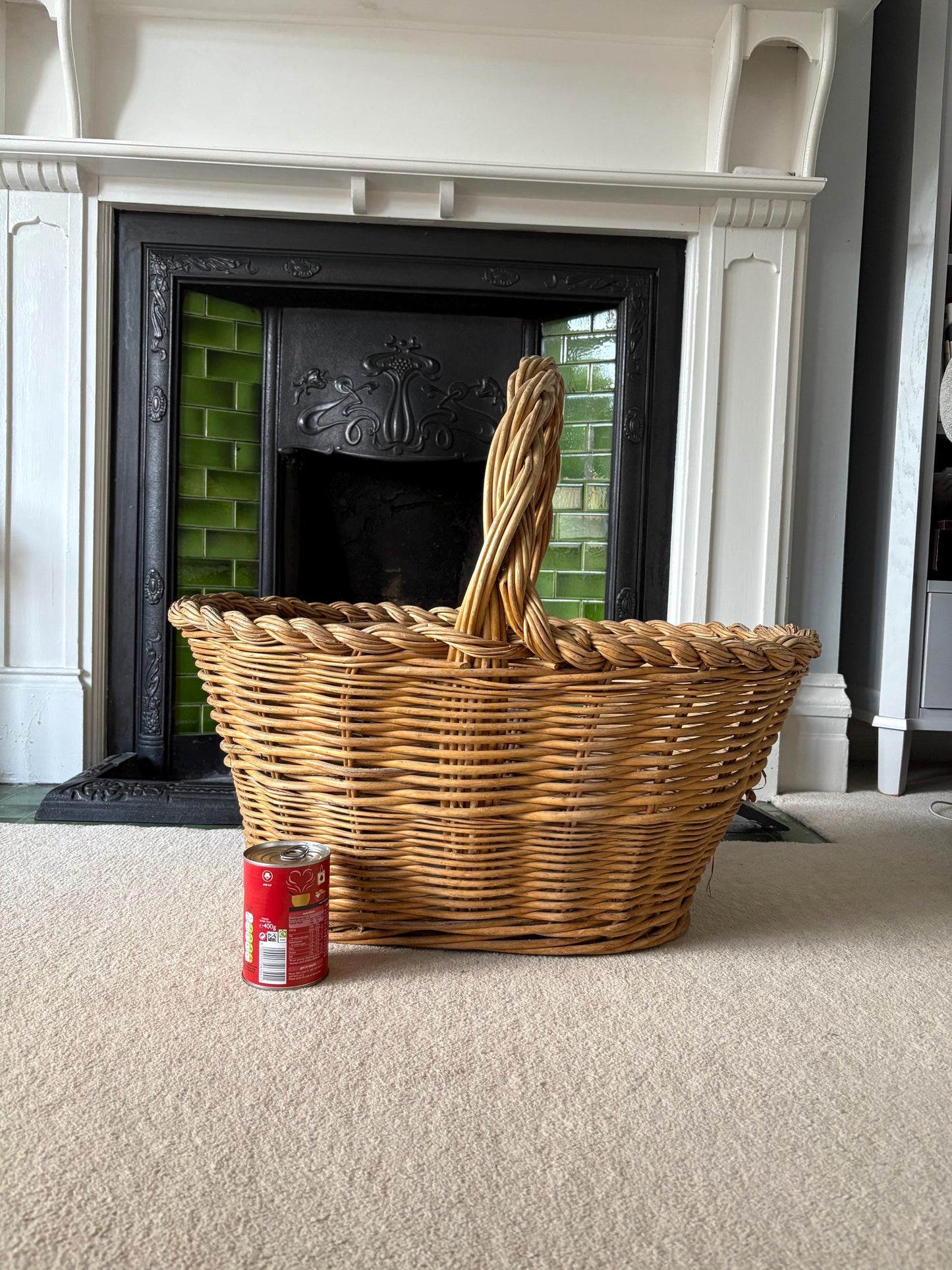 Really Large Wicker Basket, Storage Basket, Country House Decor