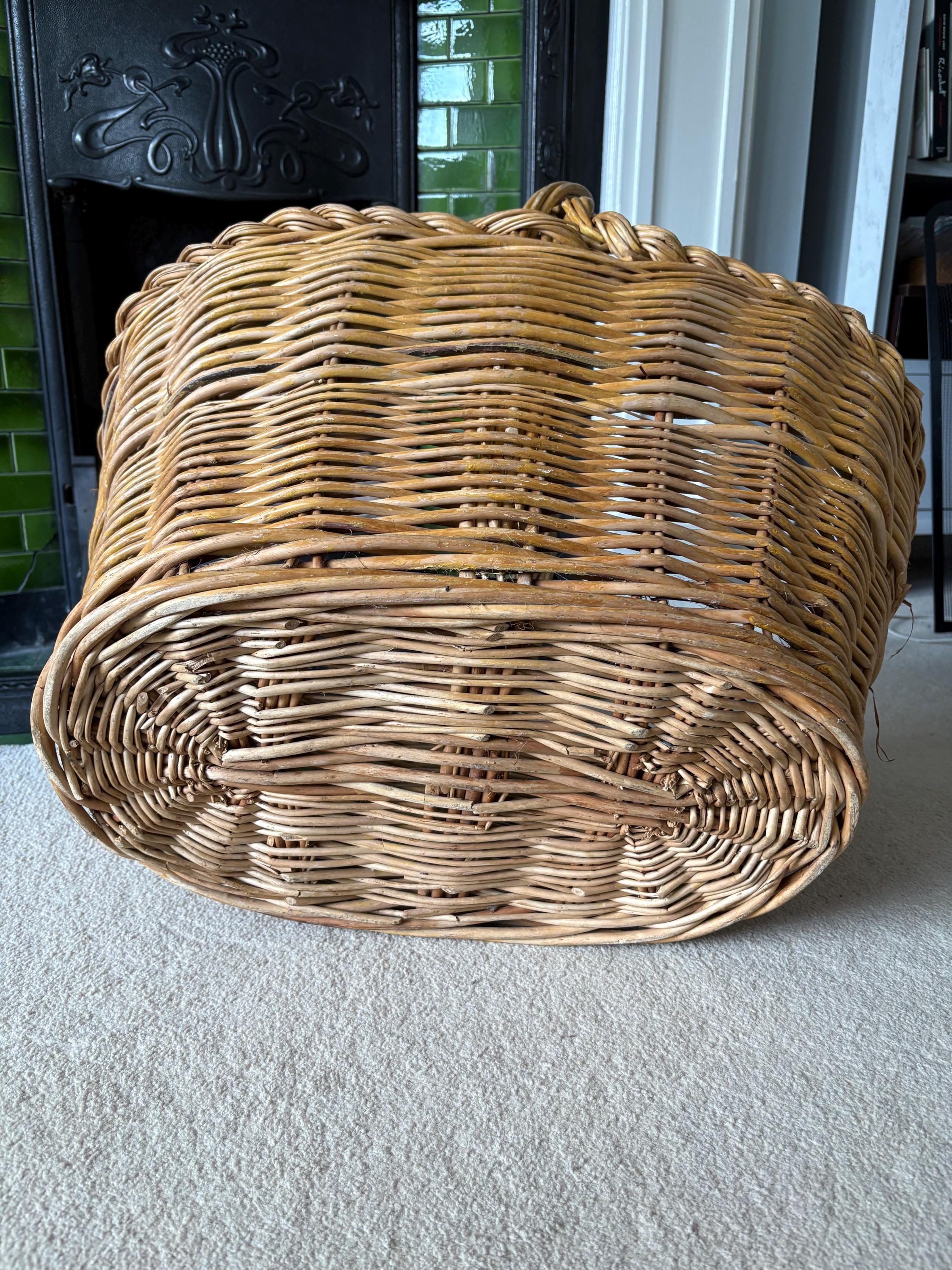 Really Large Wicker Basket, Storage Basket, Country House Decor