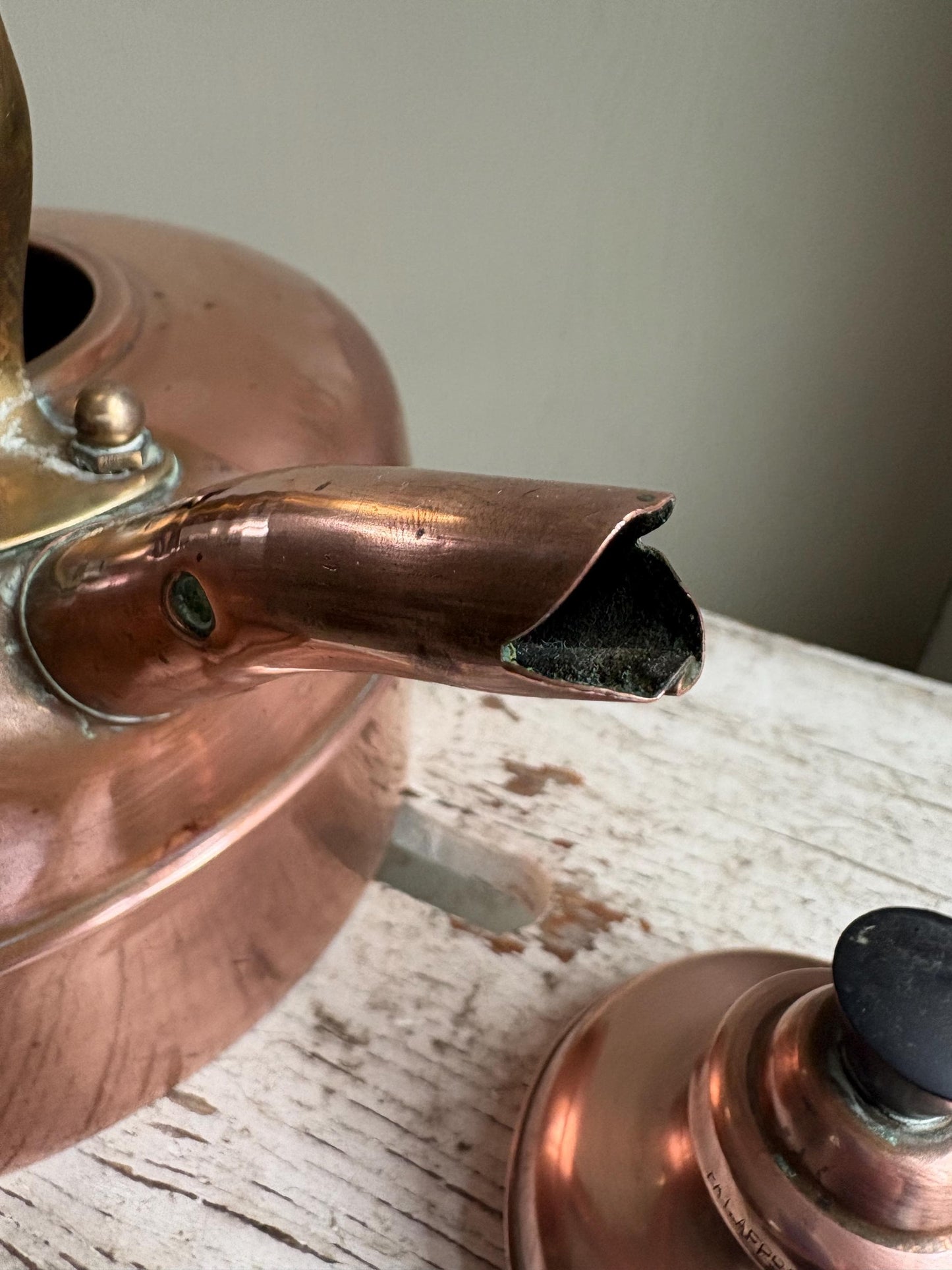 Copper Whistling Kettle, Simplex Kettle, Kitchenalia