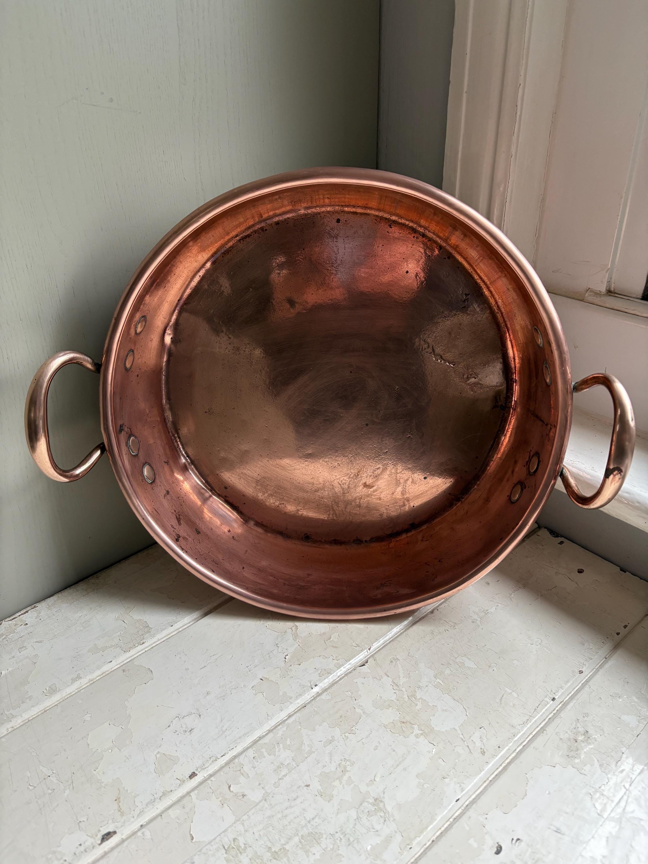 Copper Pan, Copper Preserving Pan, Vintage Kitchenalia