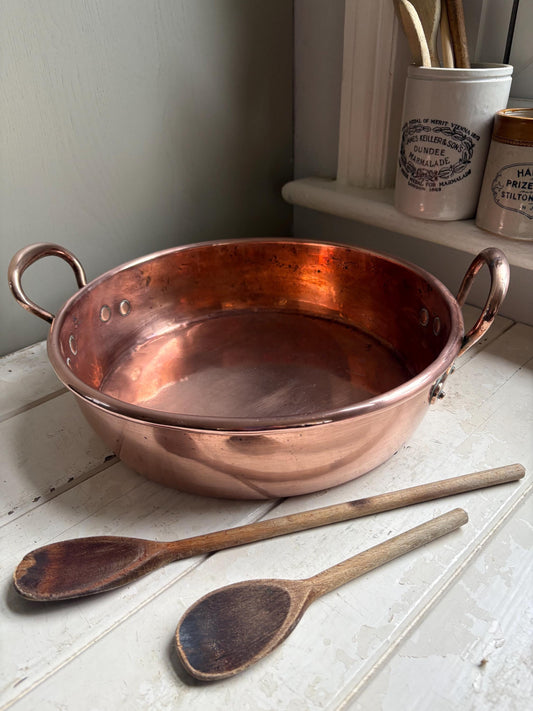 Copper Pan, Copper Preserving Pan, Vintage Kitchenalia