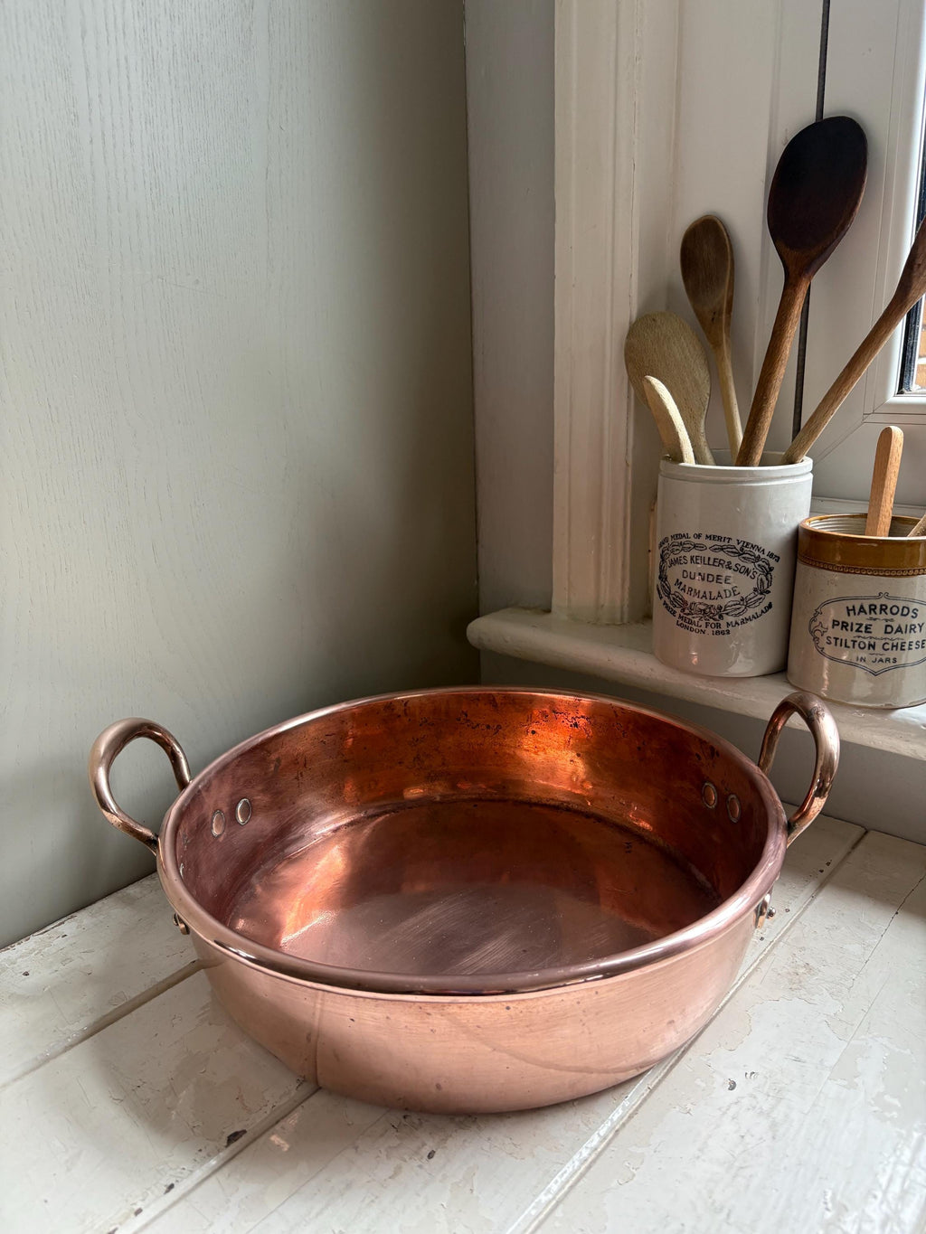 Copper Pan, Copper Preserving Pan, Vintage Kitchenalia