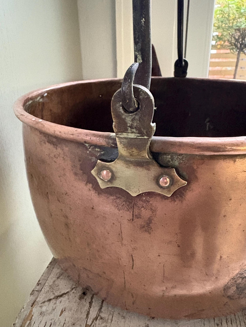 Copper Cauldron, Log Bucket, Vintage Copper Pot