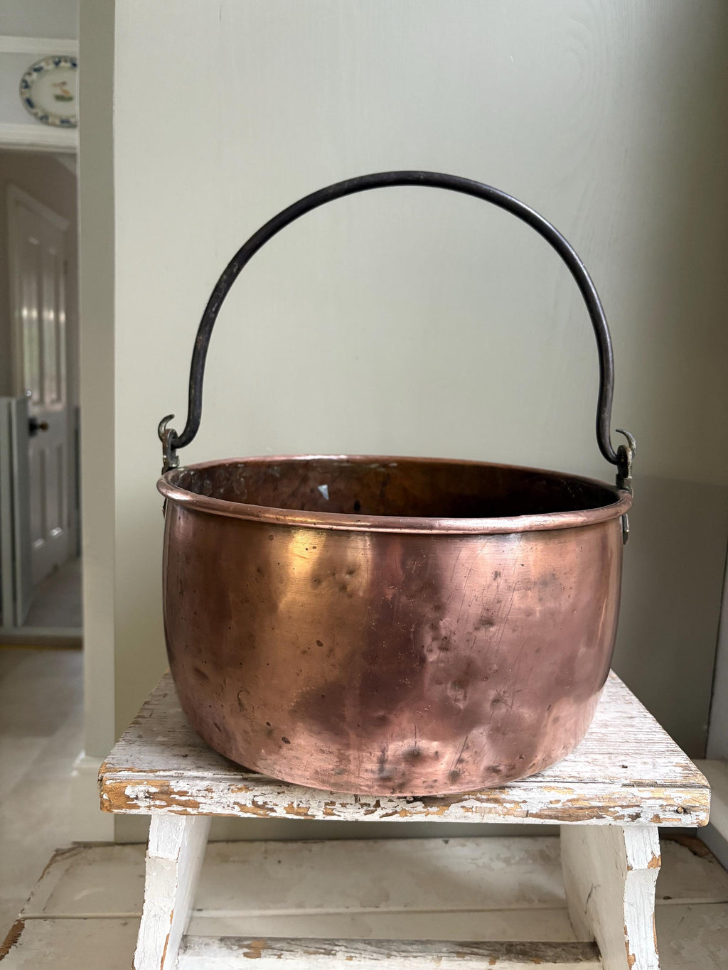 Copper Cauldron, Log Bucket, Vintage Copper Pot
