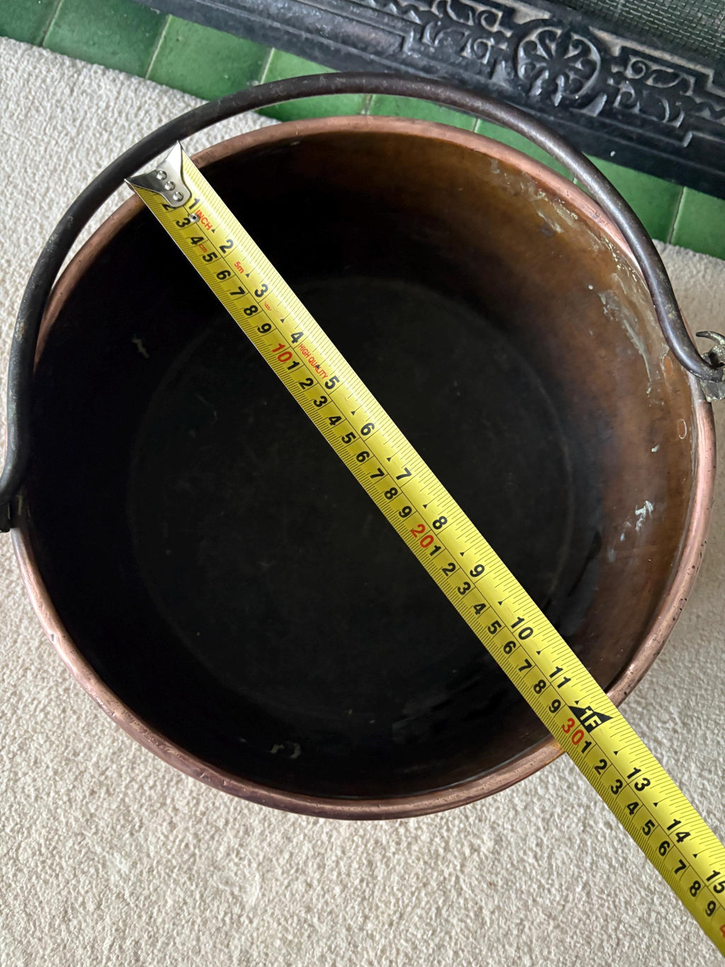 Copper Cauldron, Log Bucket, Vintage Copper Pot