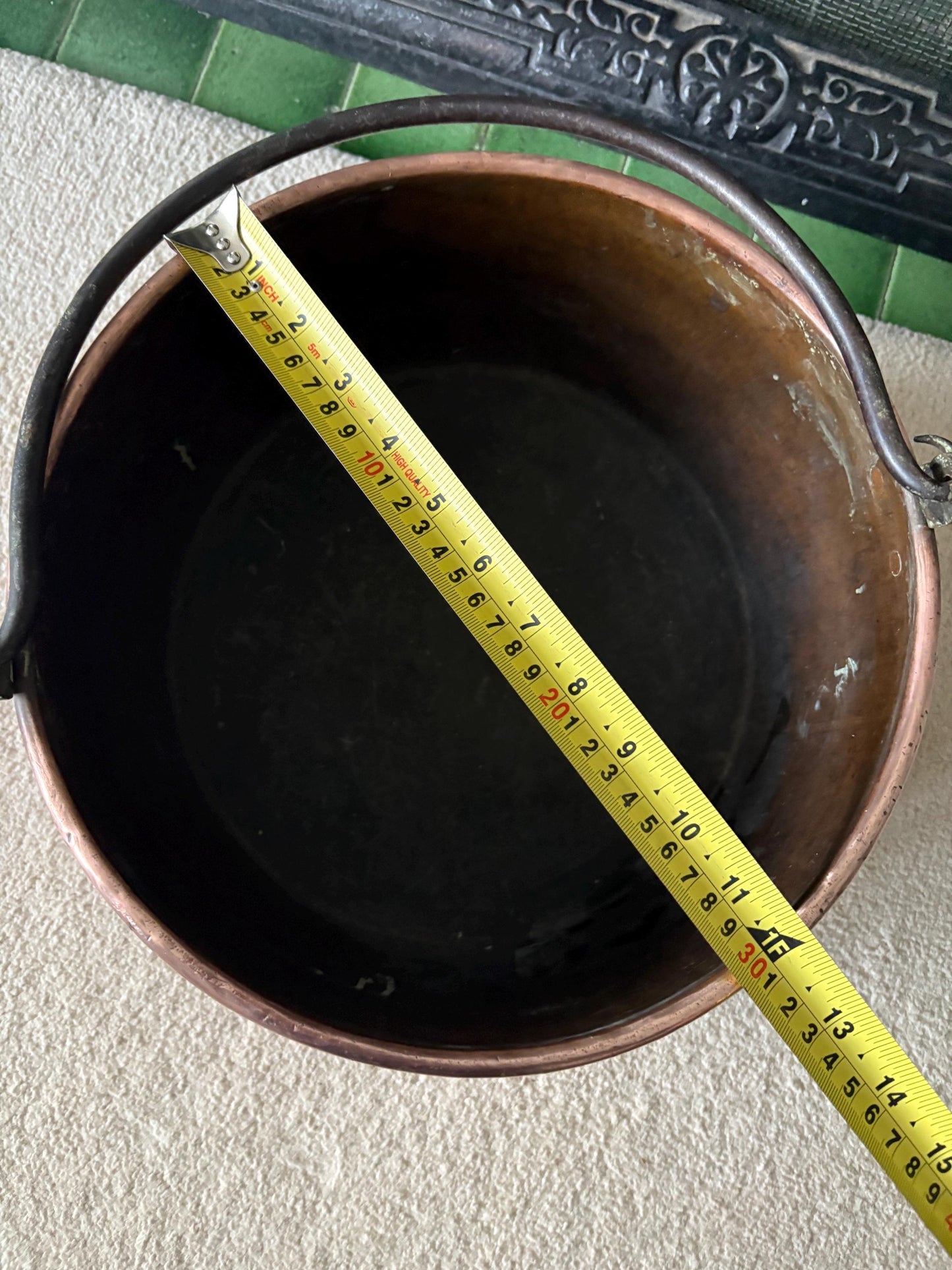 Copper Cauldron, Log Bucket, Vintage Copper Pot