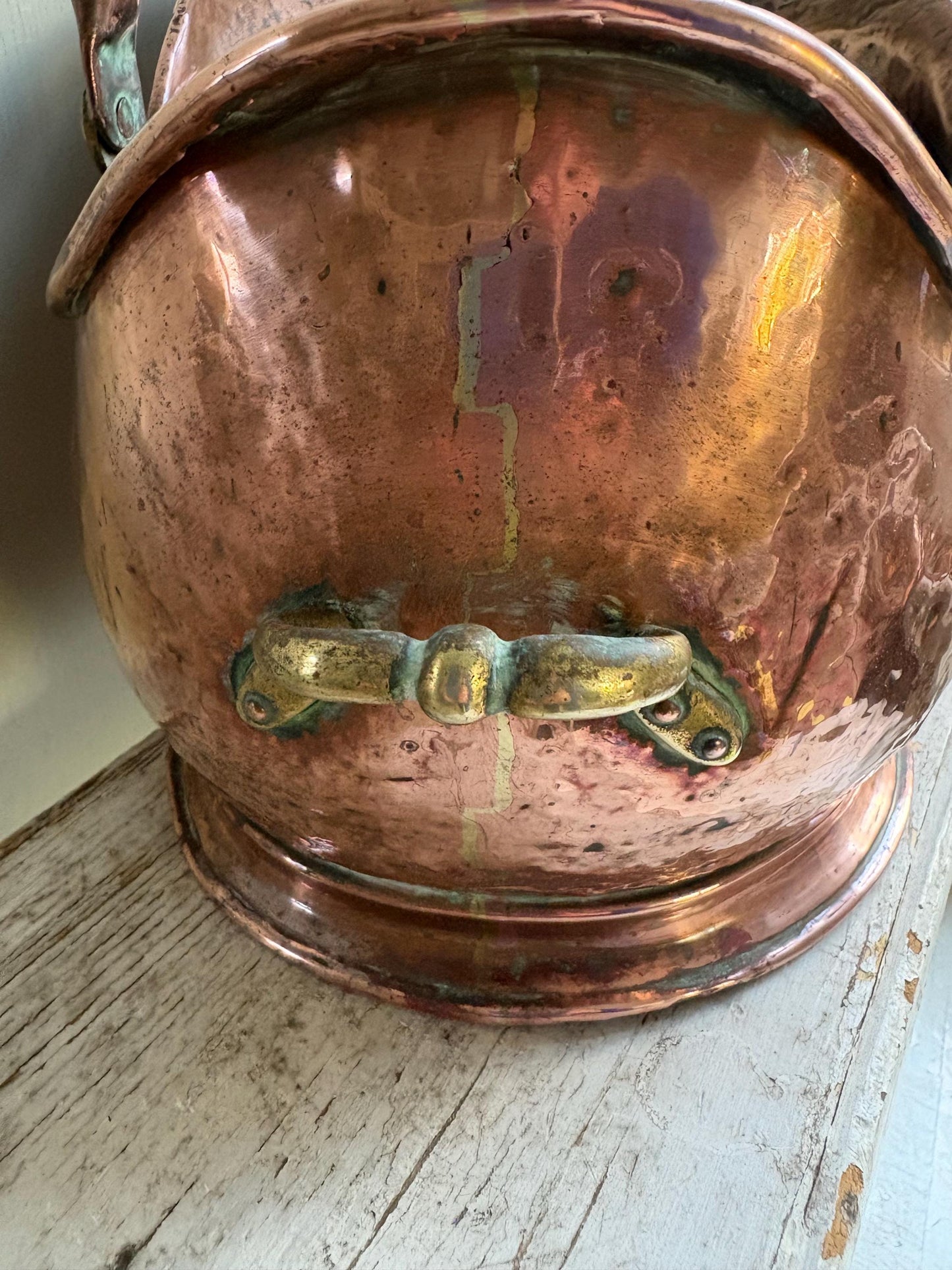 Small Copper Coal Bucket