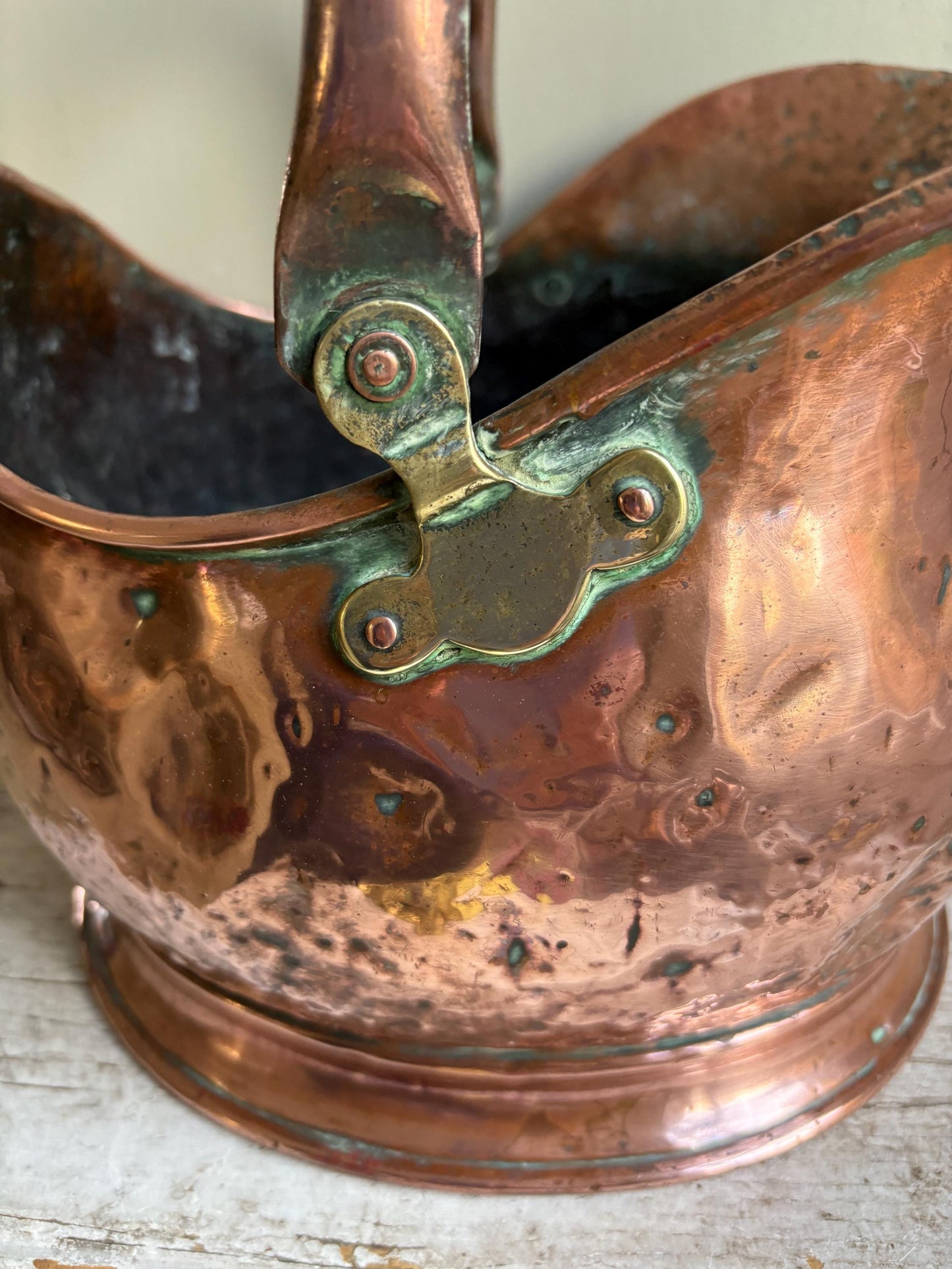 Small Copper Coal Bucket