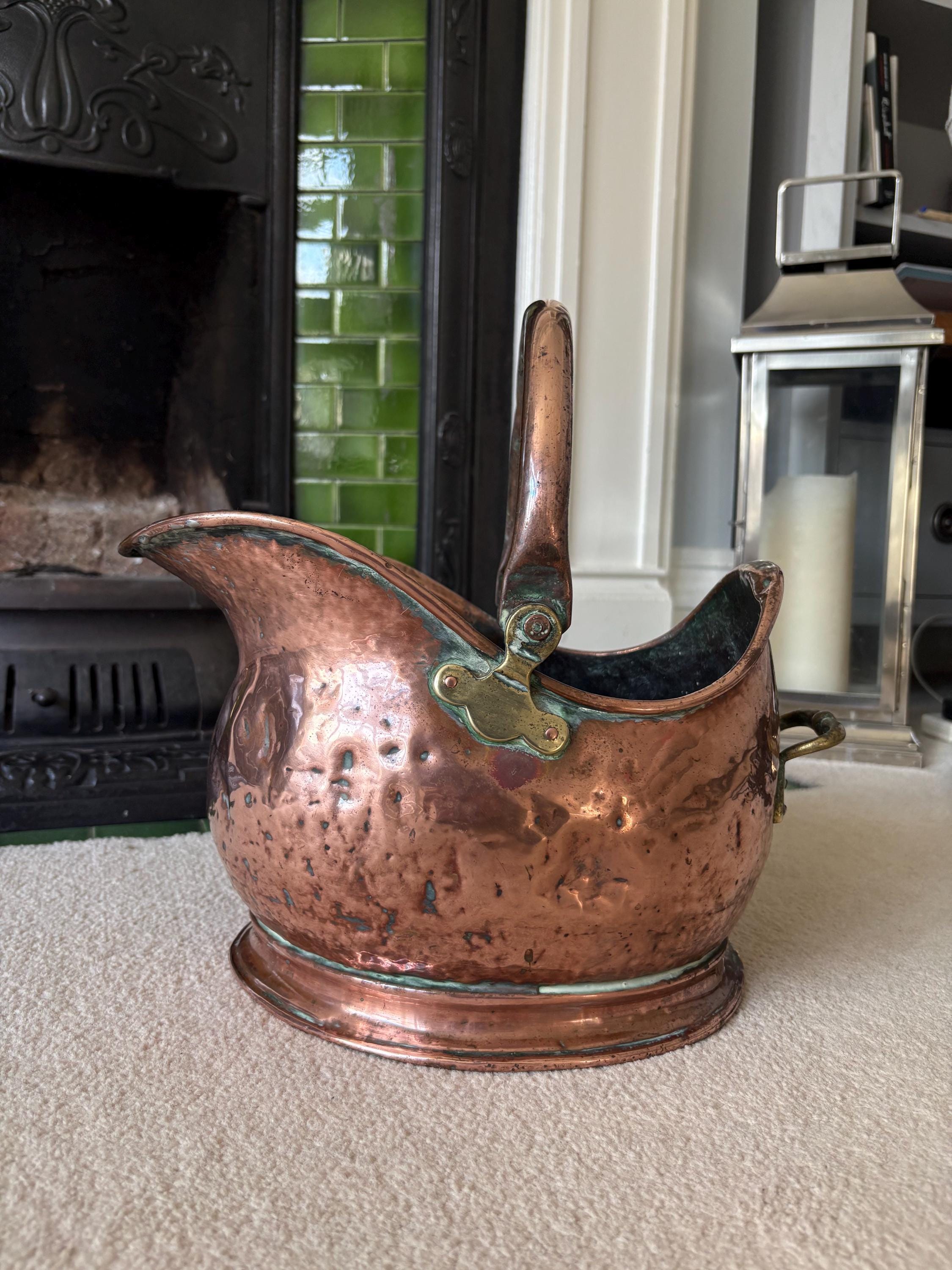 Small Copper Coal Bucket