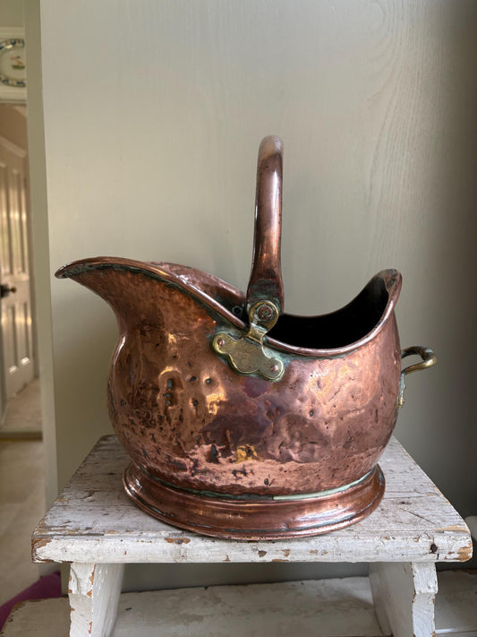 Small Copper Coal Bucket
