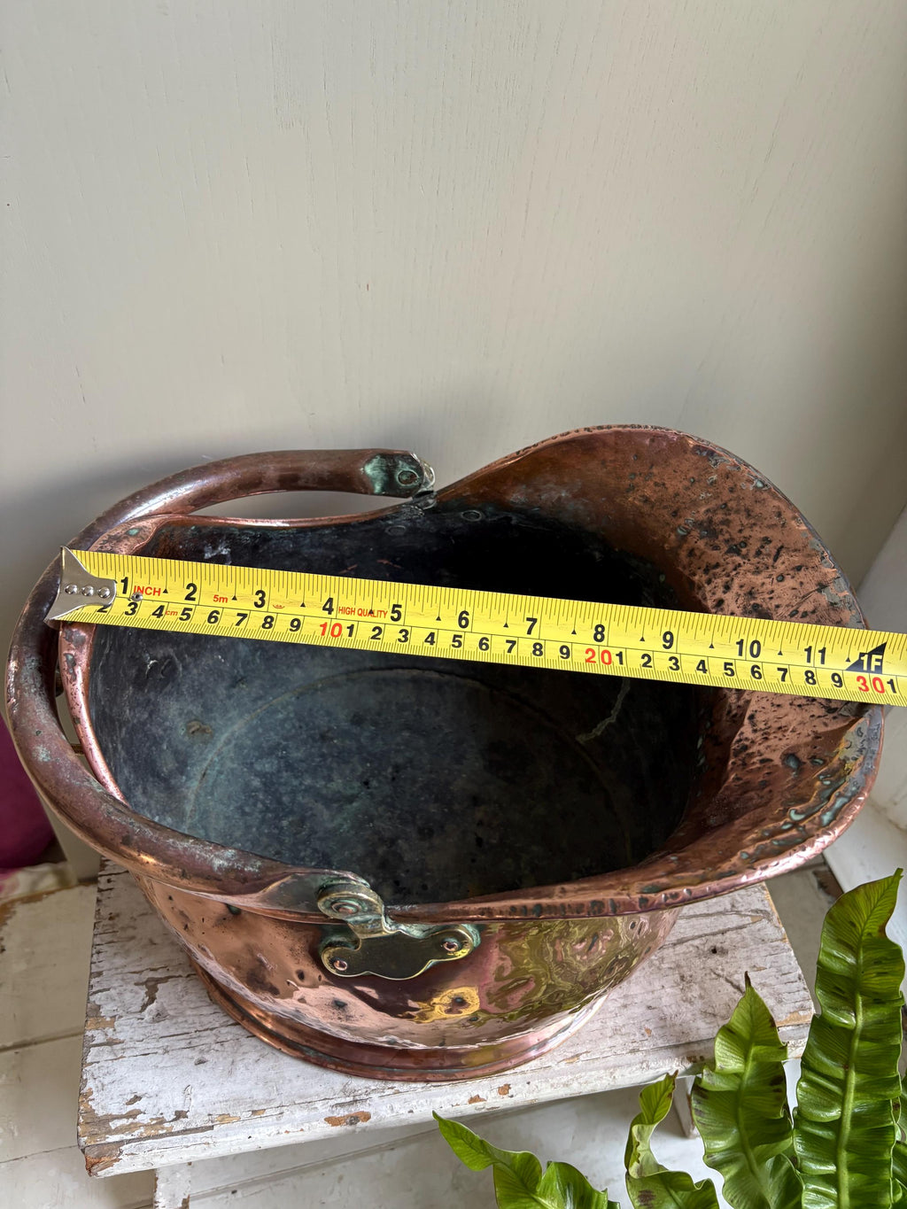Small Copper Coal Bucket