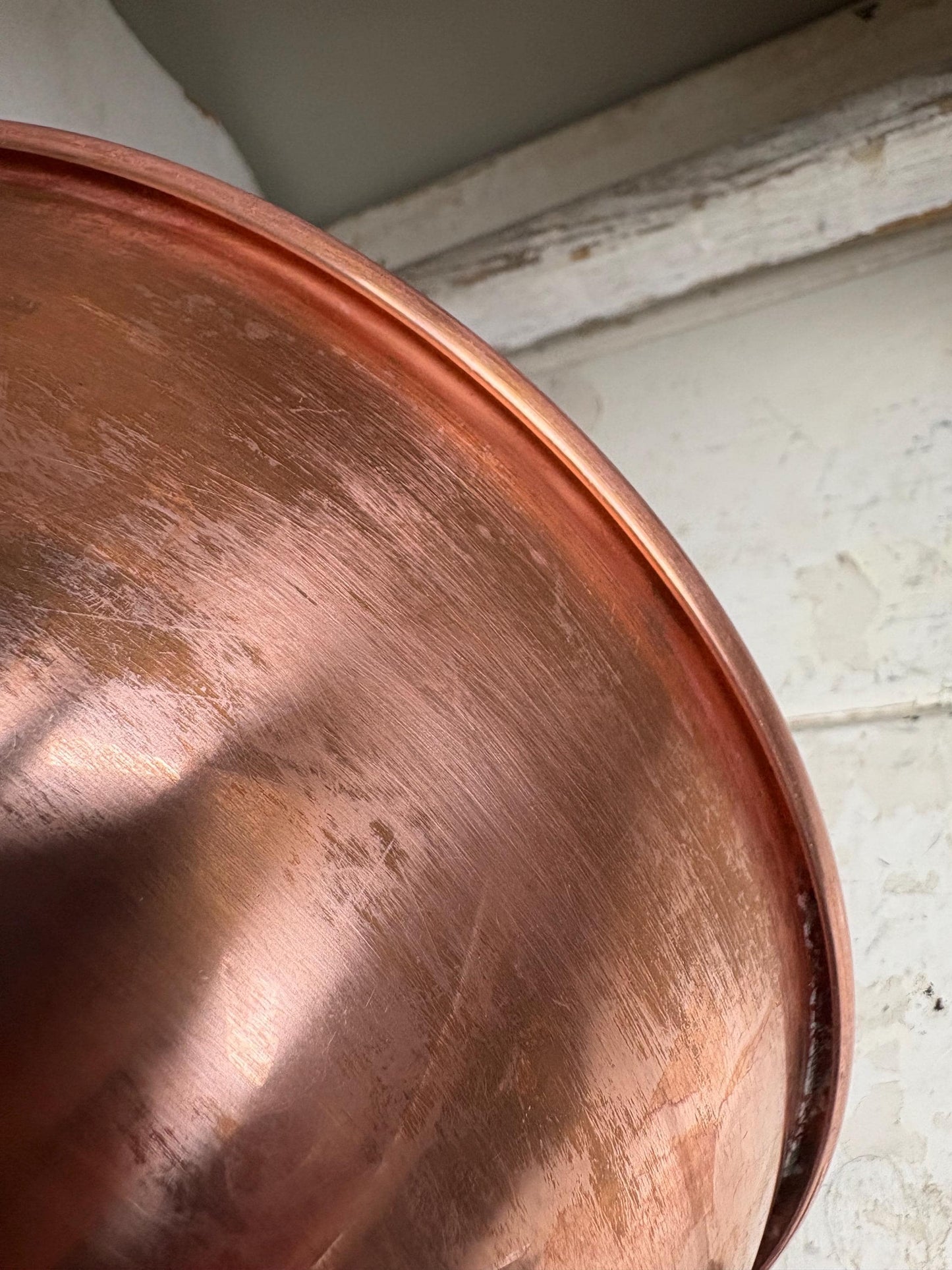 Vintage Copper Mixing Bowl, Kitchenalia