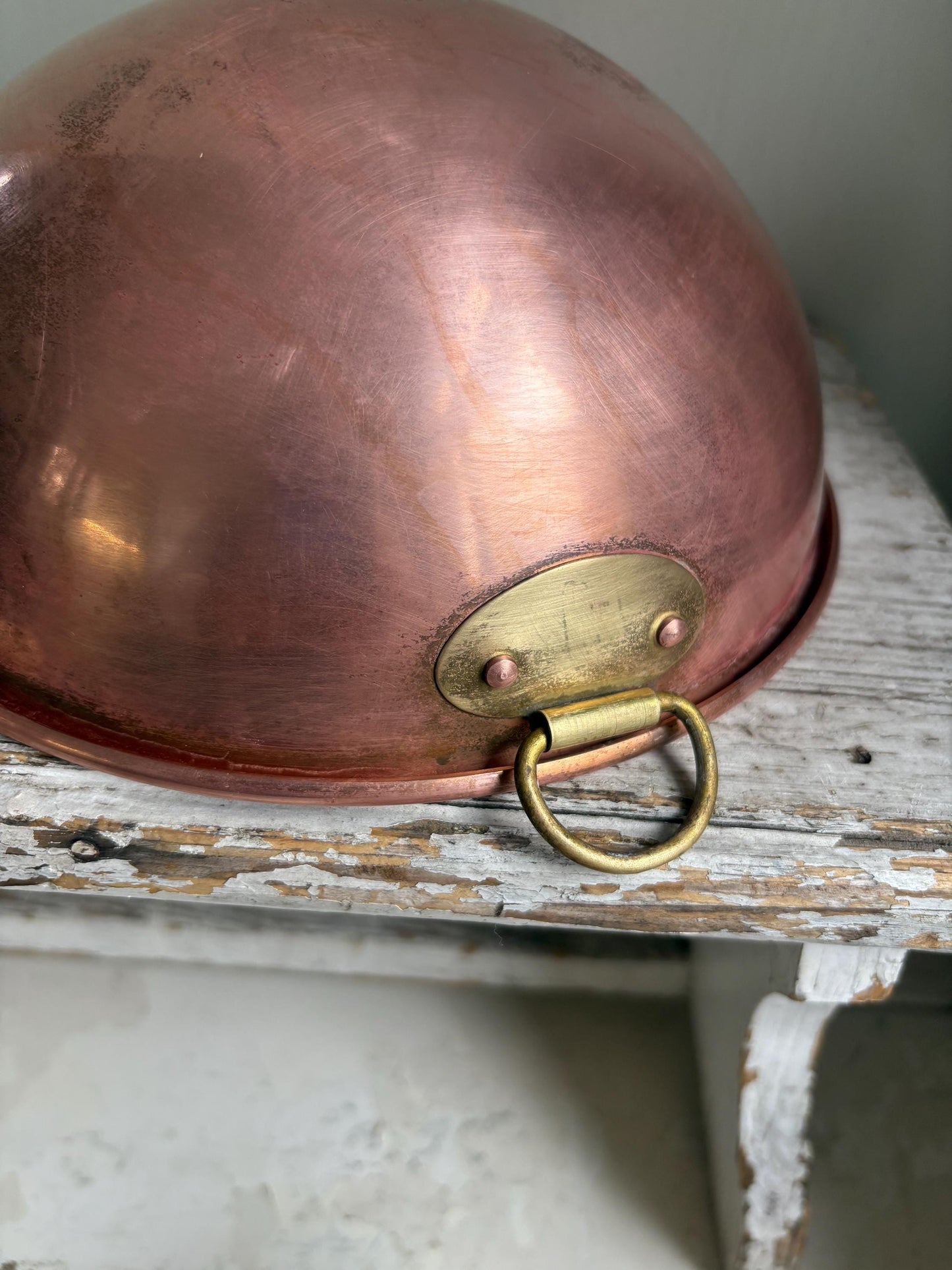 Vintage Copper Mixing Bowl, Kitchenalia