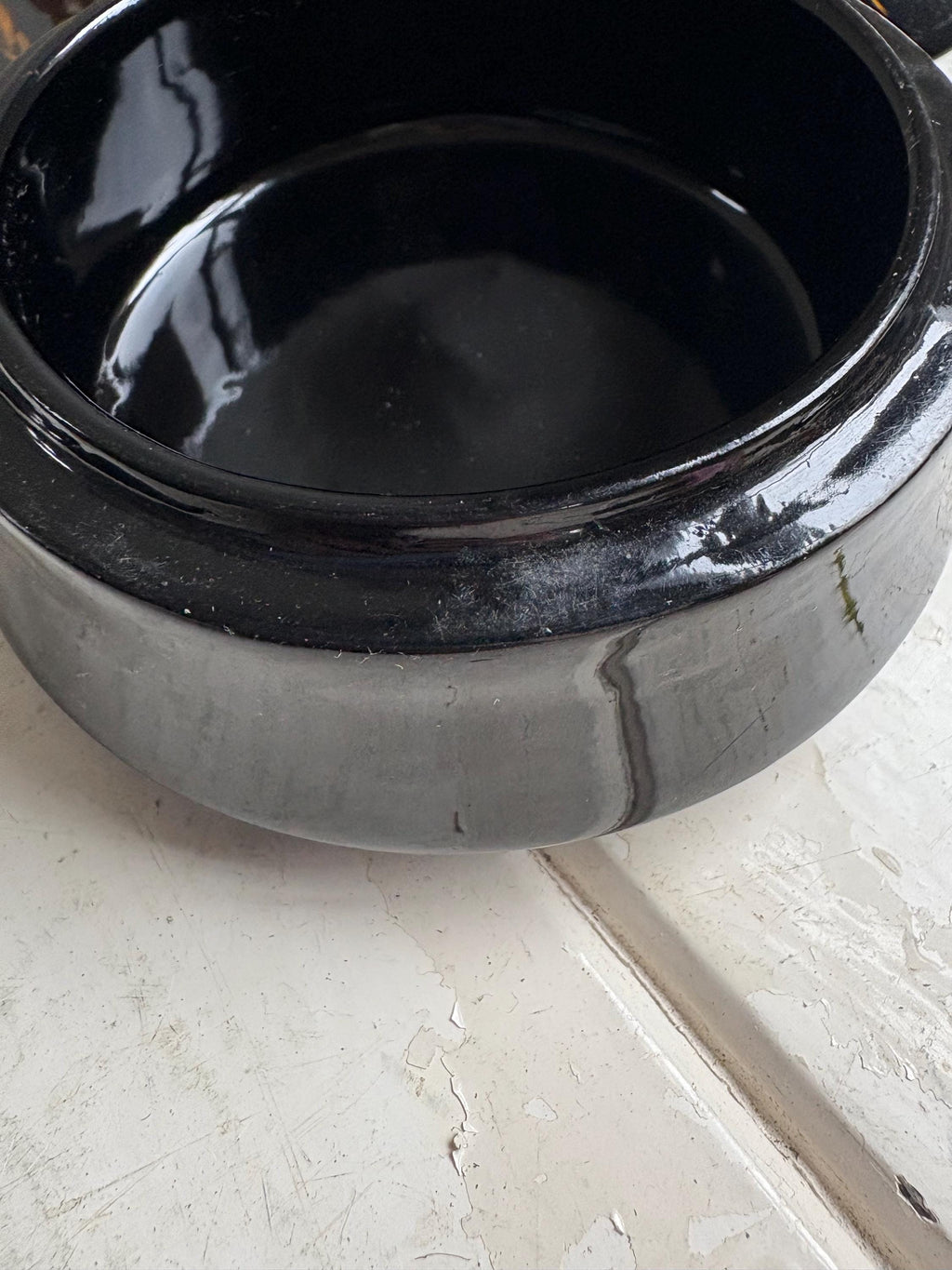 Vintage Black Lacquerware Trinket Boxes: Goldfish Design, Pair