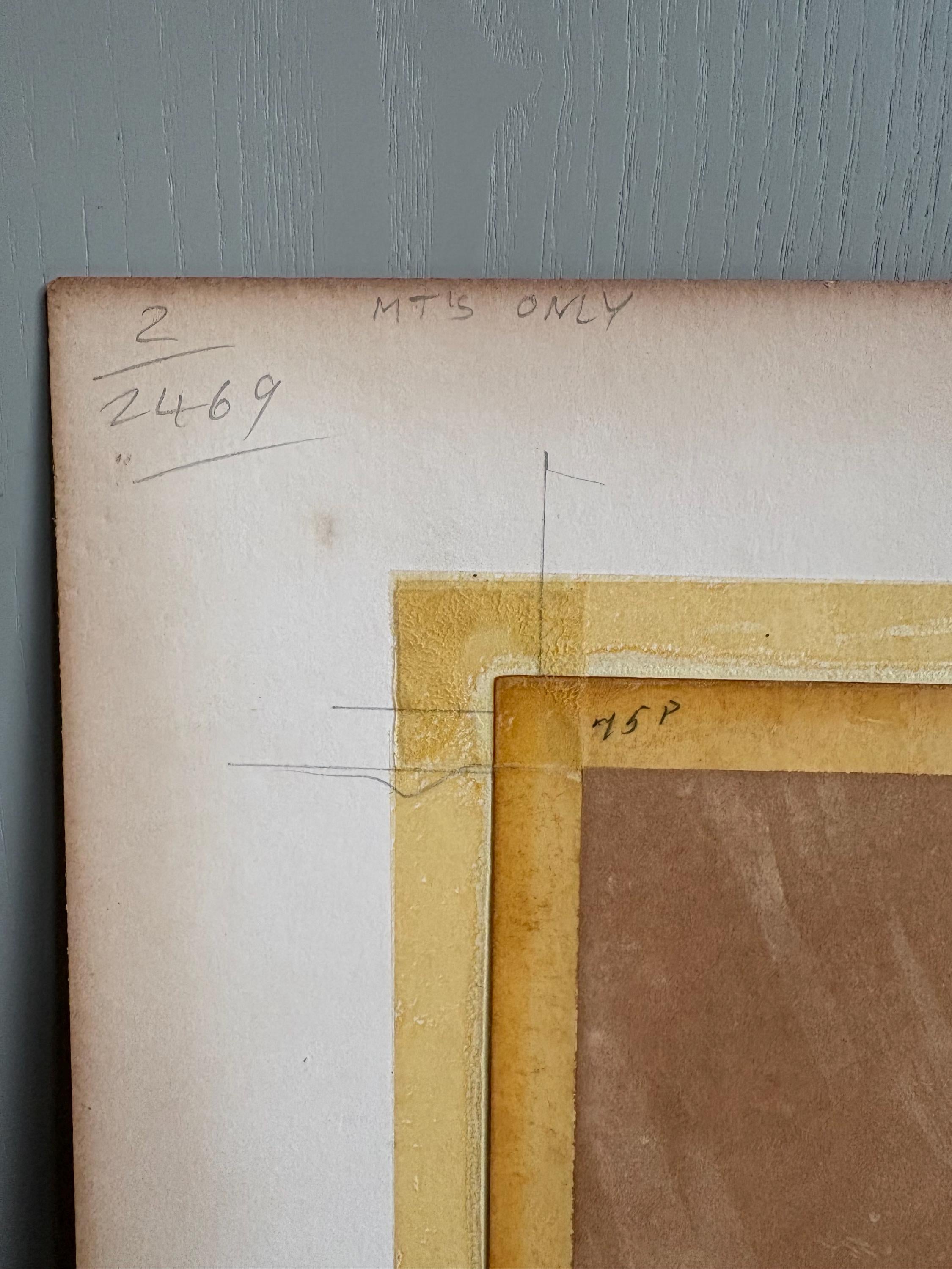 Antique Bird Print in Mount.