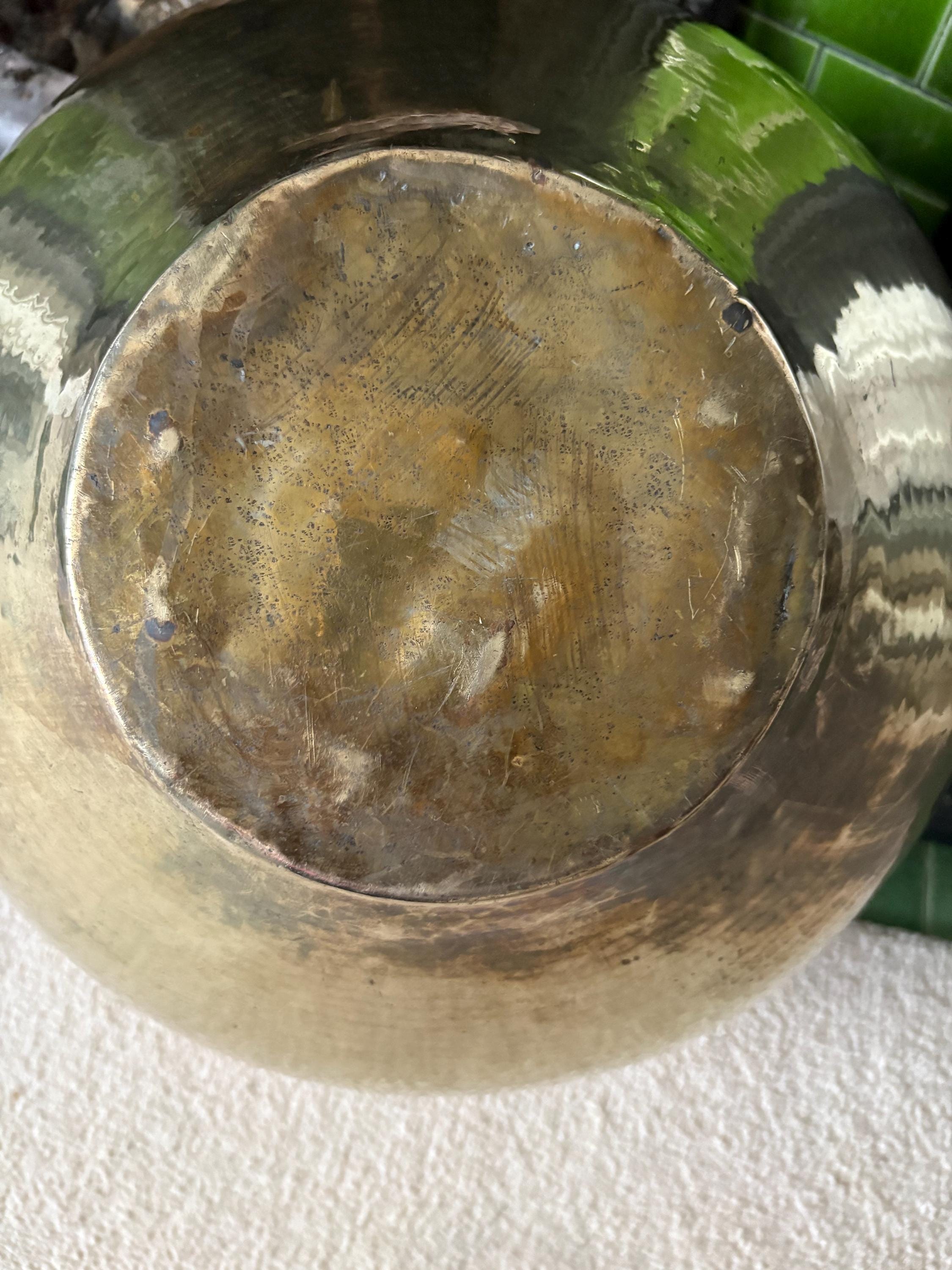 Enormous Brass Log Bin/Bucket, Large Brass Jardiniere