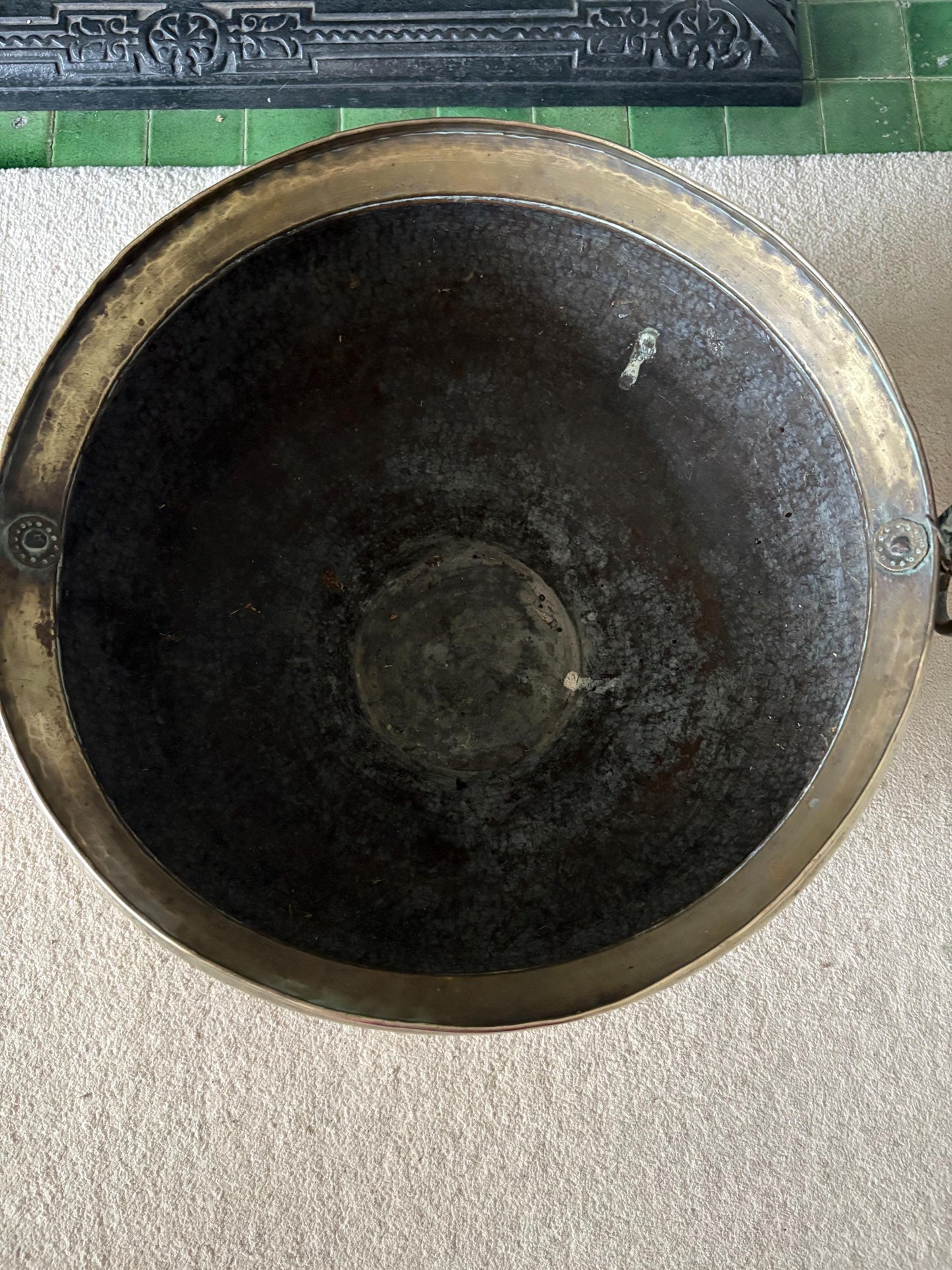 Enormous Brass Log Bin/Bucket, Large Brass Jardiniere