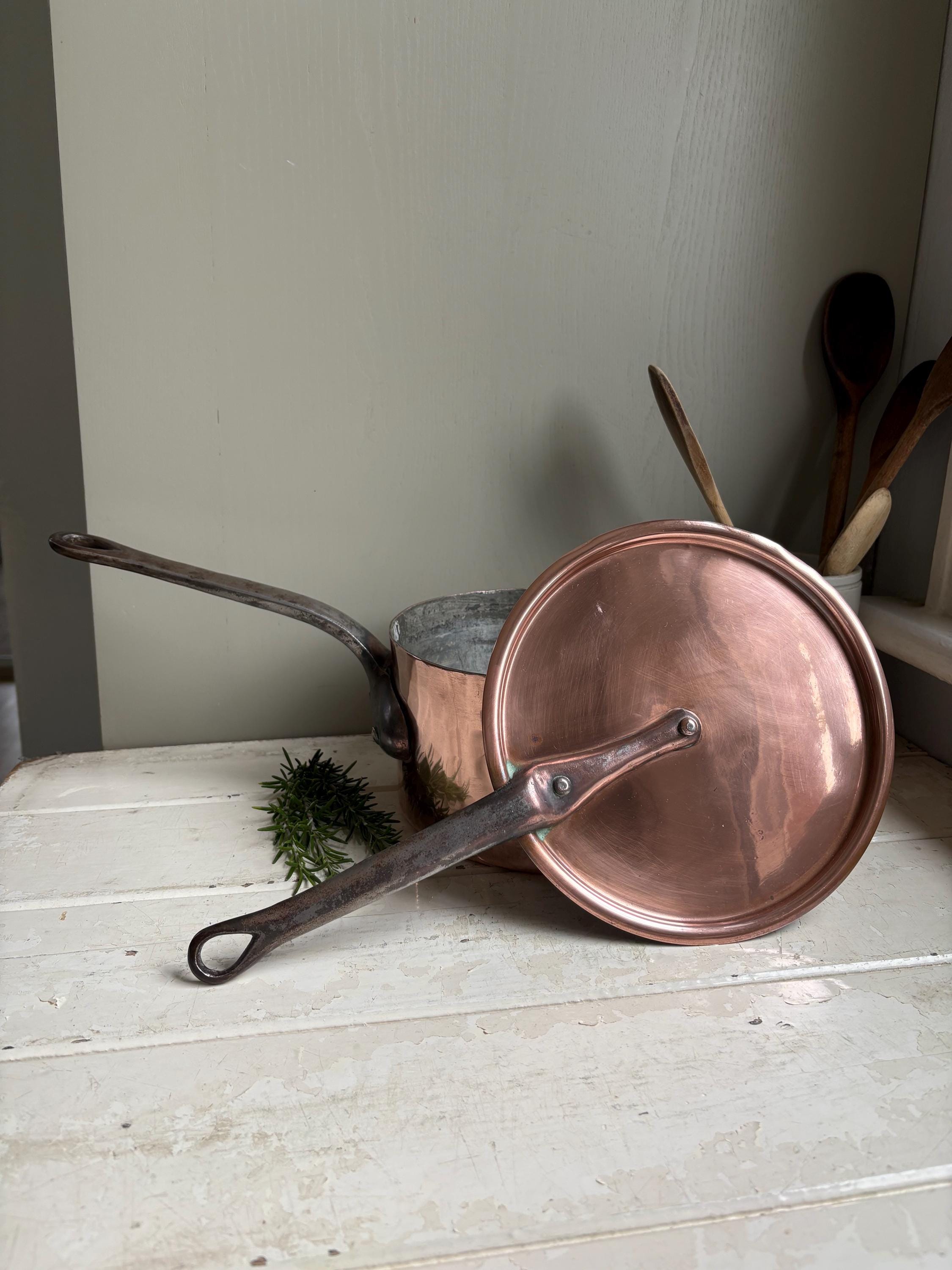 Copper Pan and Lid Set, Kitchenalia.