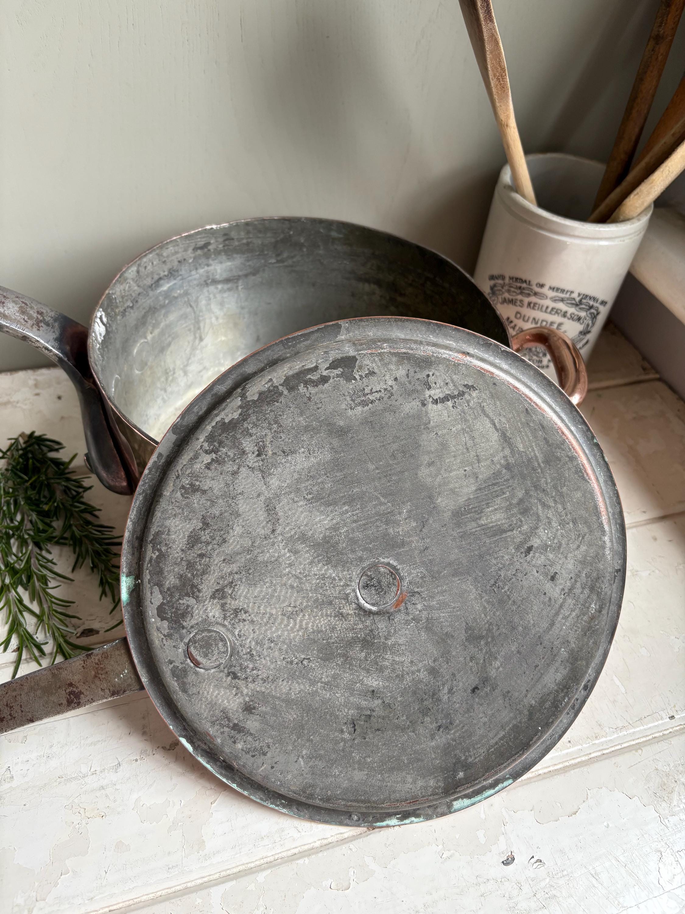 Copper Pan and Lid Set, Kitchenalia.