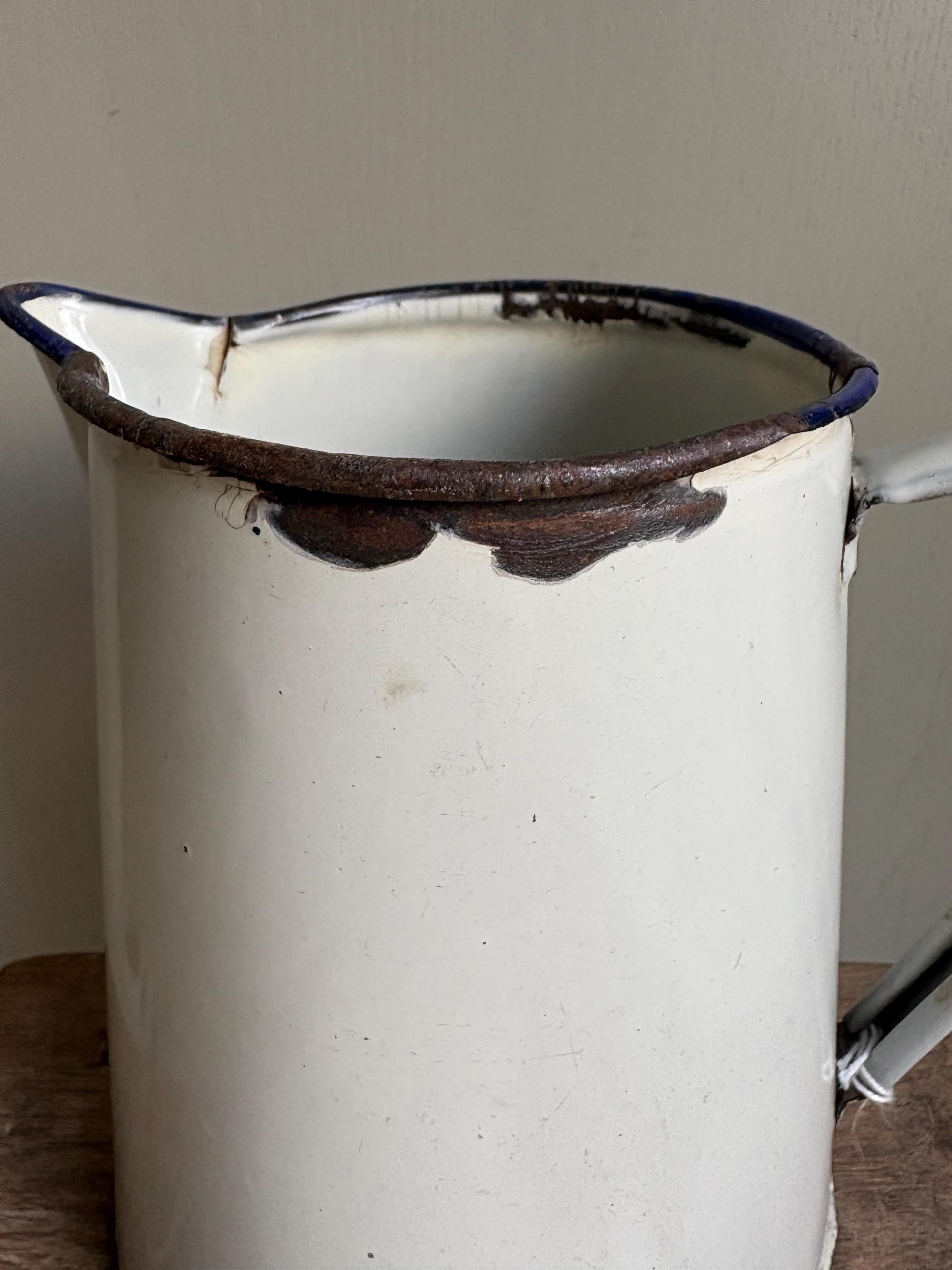 Vintage Enamel Jug.