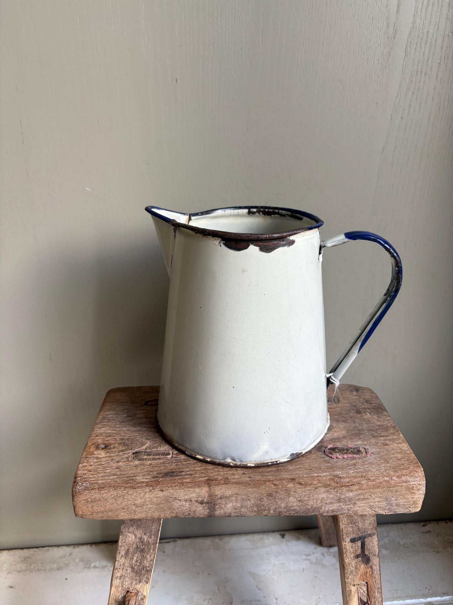 Vintage Enamel Jug.