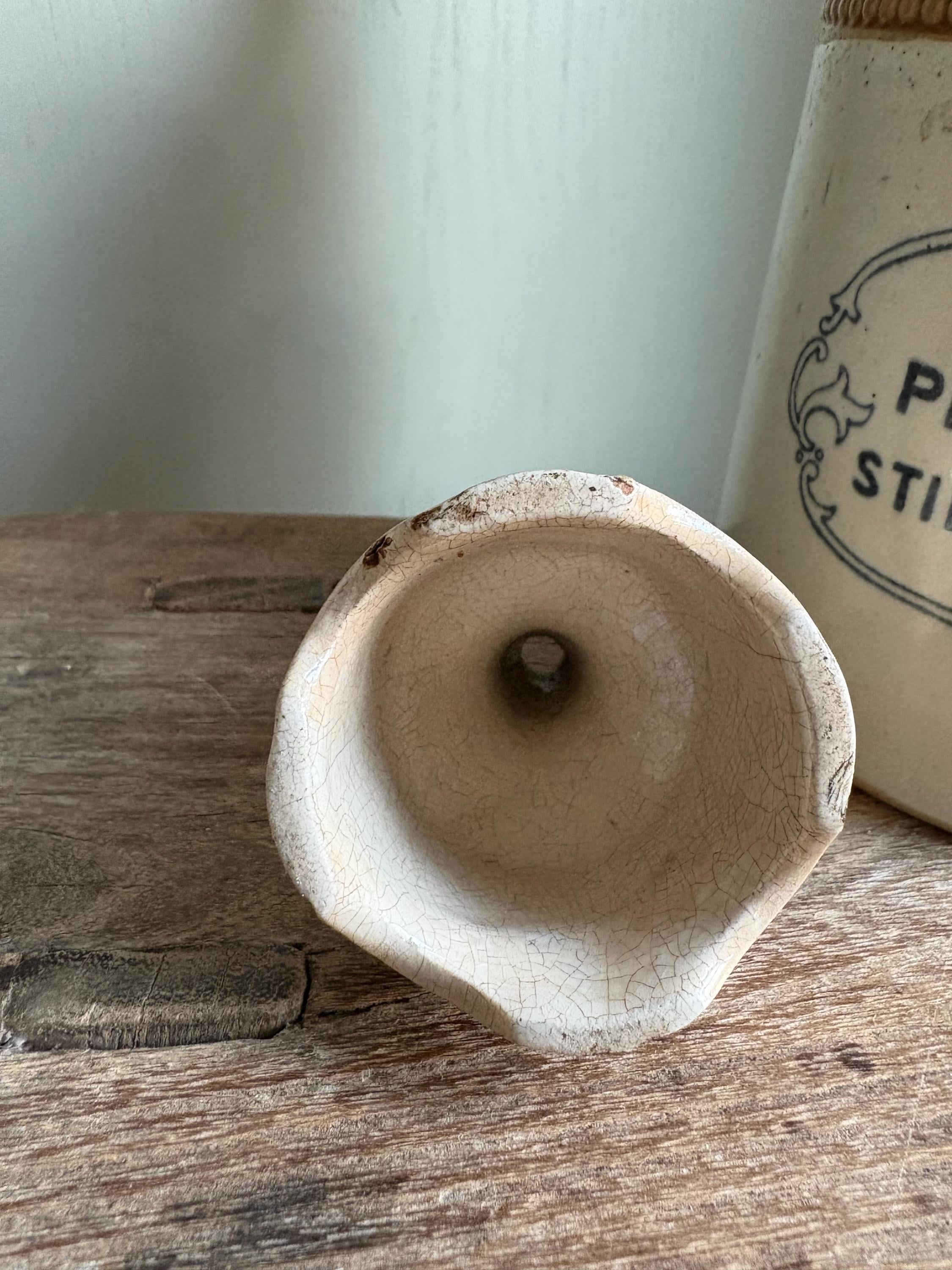 Vintage Ironstone Pie Funnel: Rustic Kitchenalia Decor