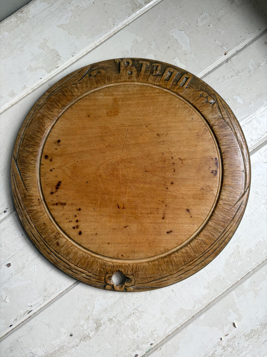 Vintage Carved Bread Board.