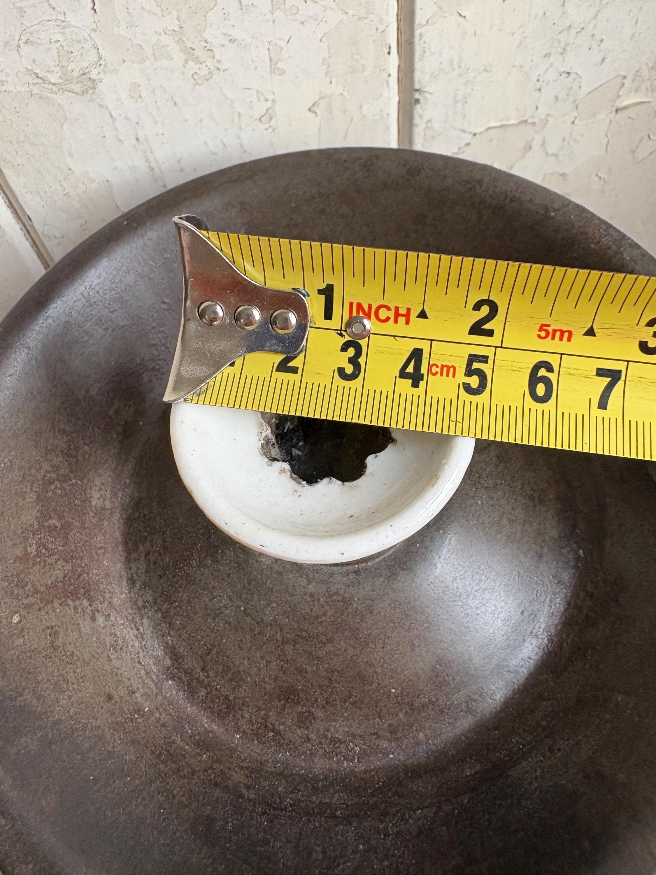 Vintage metal candle holder, Chamberstick holder.