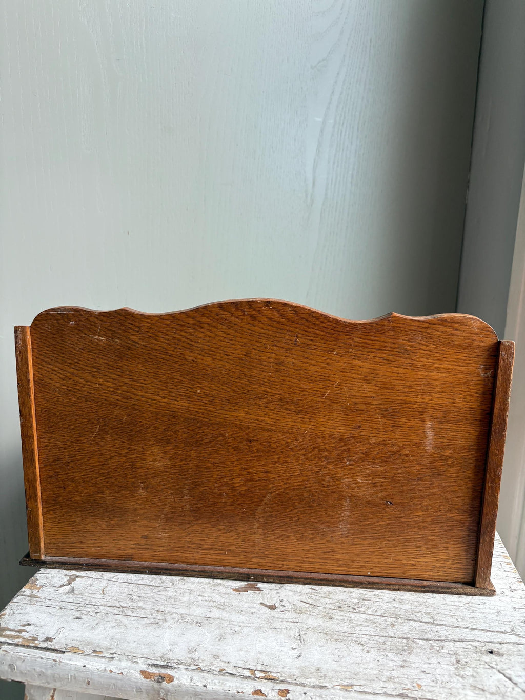 Large Vintage Wooden Letter Rack