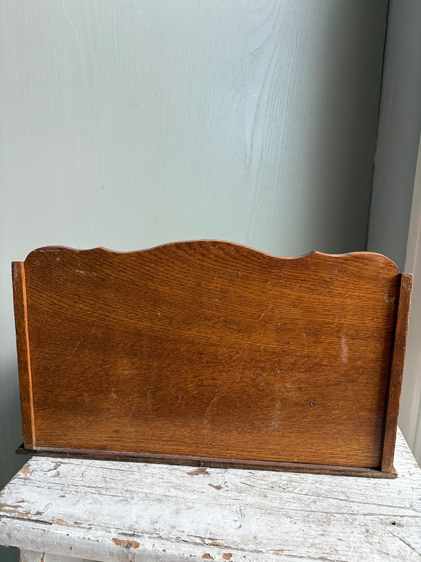 Large Vintage Wooden Letter Rack