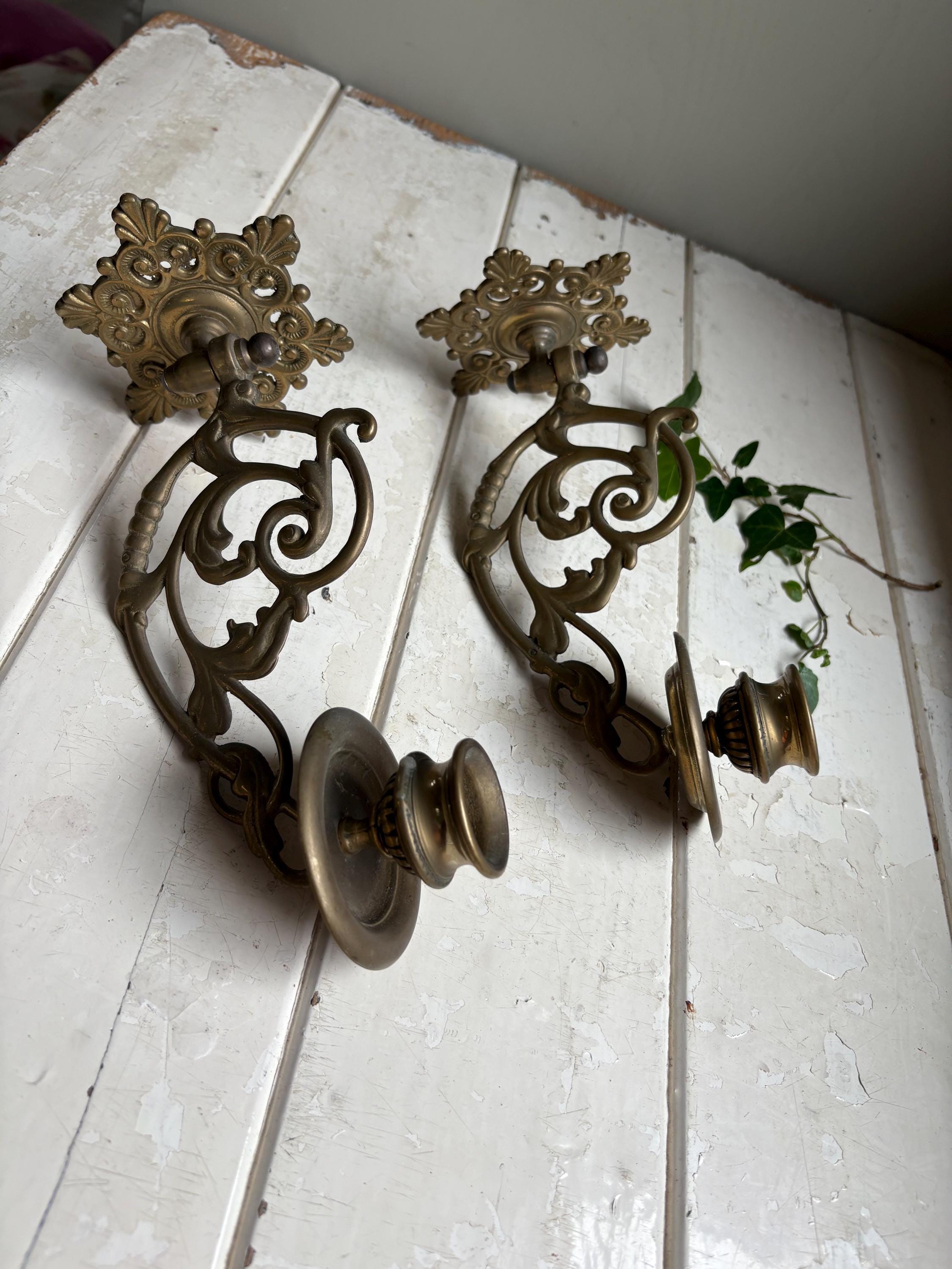 Brass Piano Scounces, Candlesticks, Home Decor