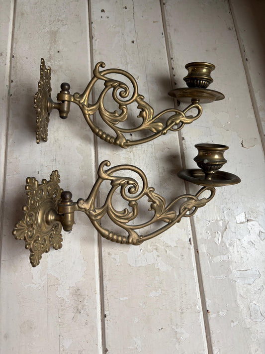 Brass Piano Scounces, Candlesticks, Home Decor