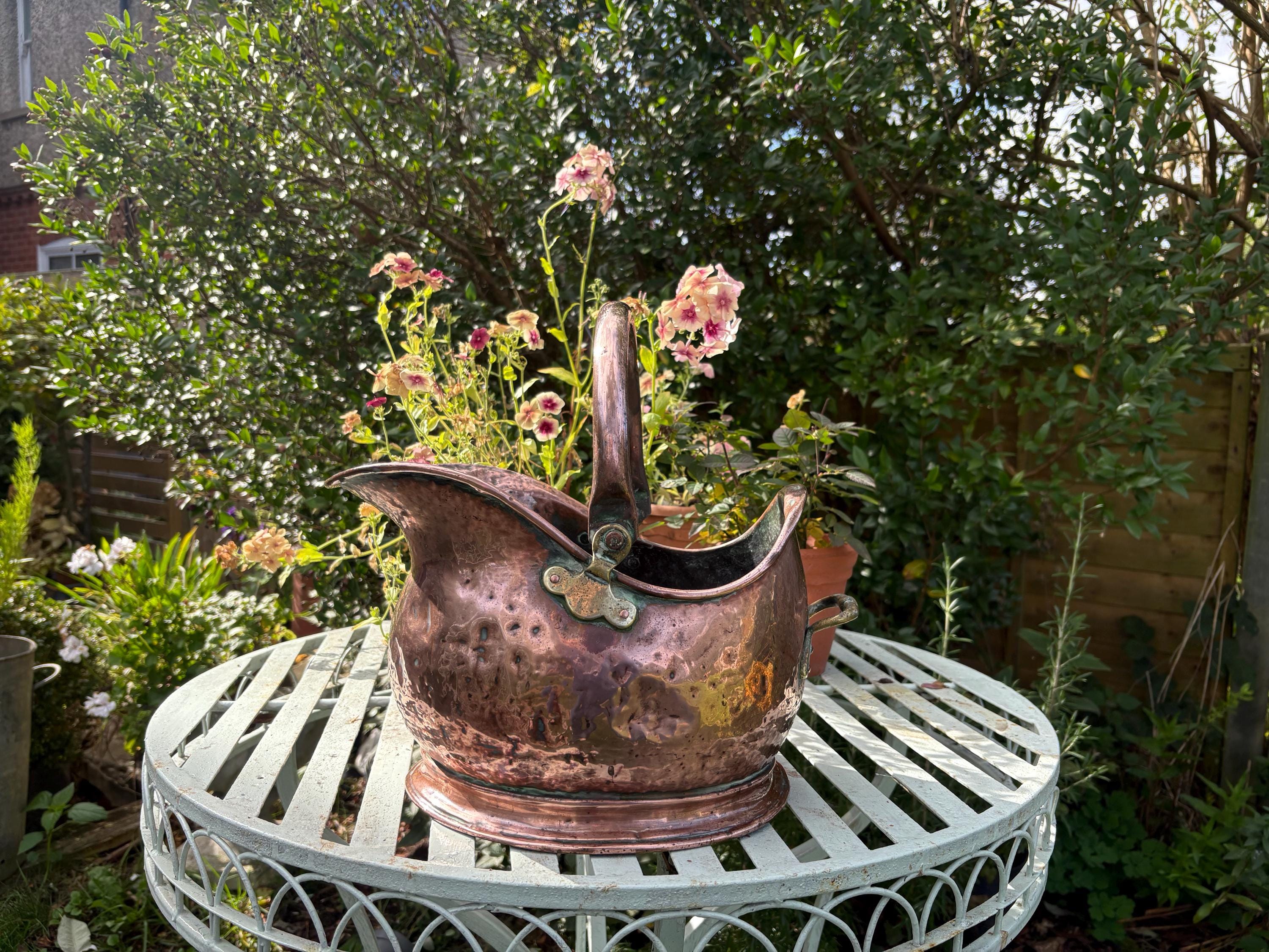 Small Copper Coal Bucket