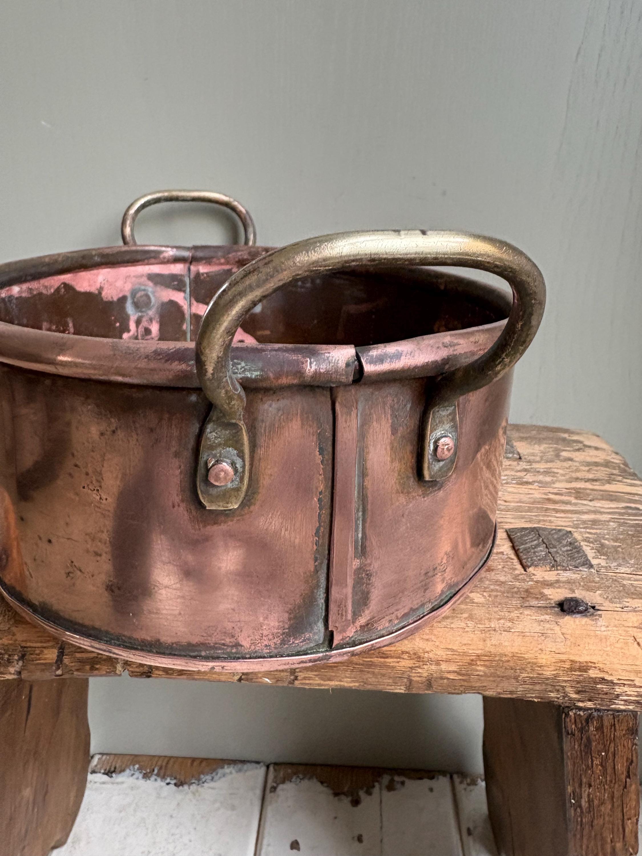 Small Oval Copper Planter, Copper Pan
