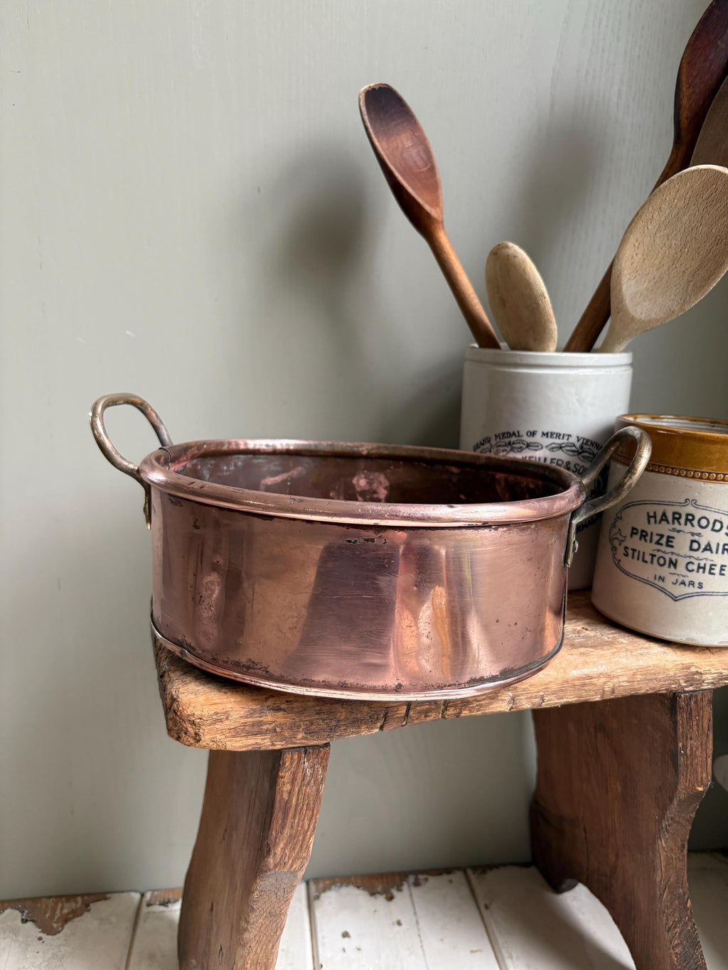 Small Oval Copper Planter, Copper Pan