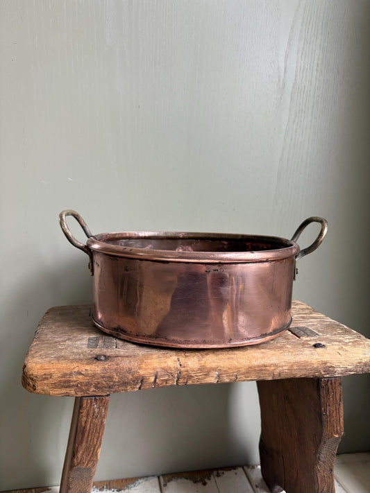 Small Oval Copper Planter, Copper Pan