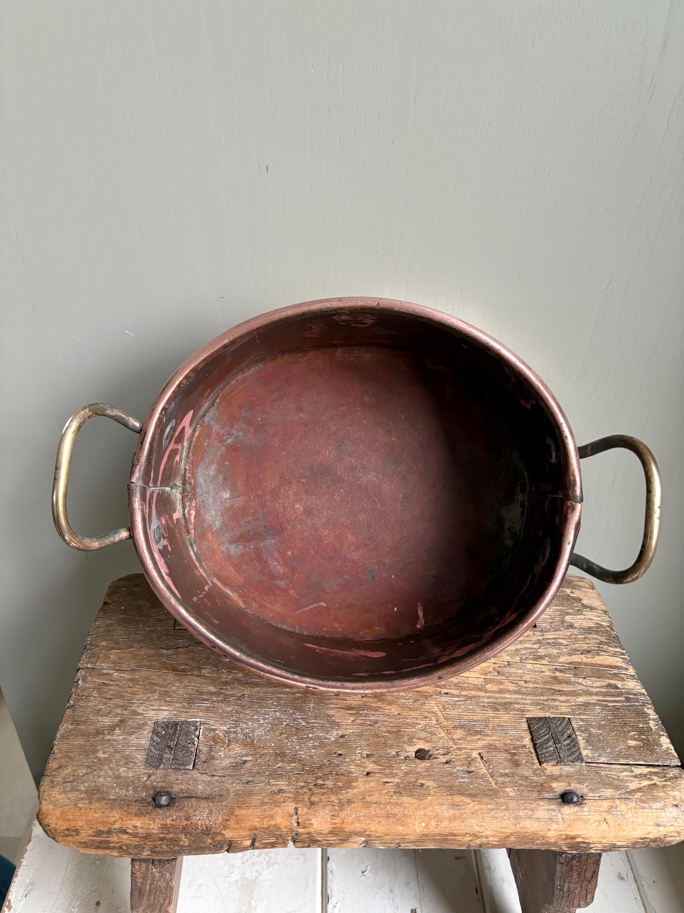 Small Oval Copper Planter, Copper Pan