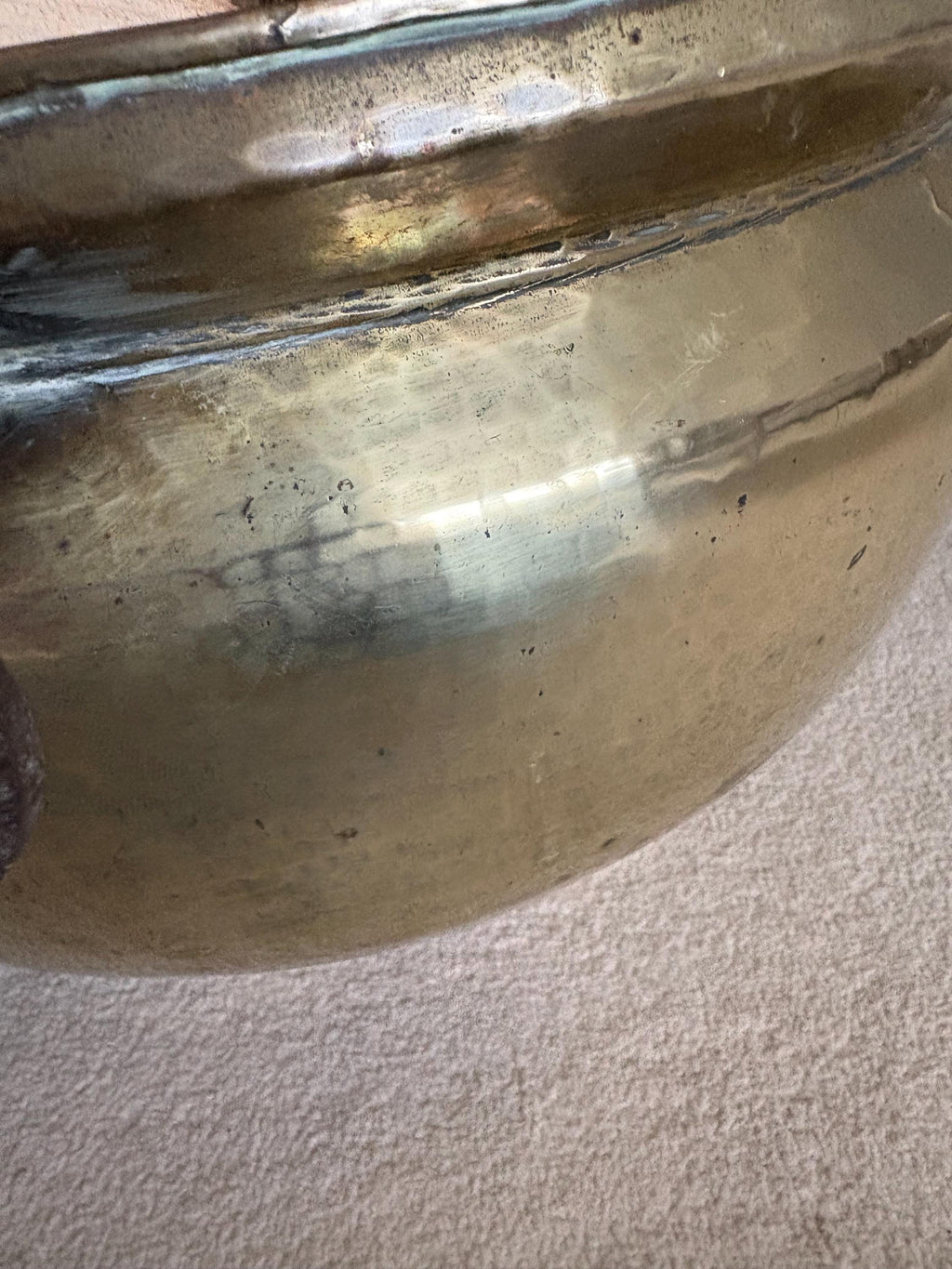 Enormous Brass Log Bin/Bucket, Large Brass Jardiniere