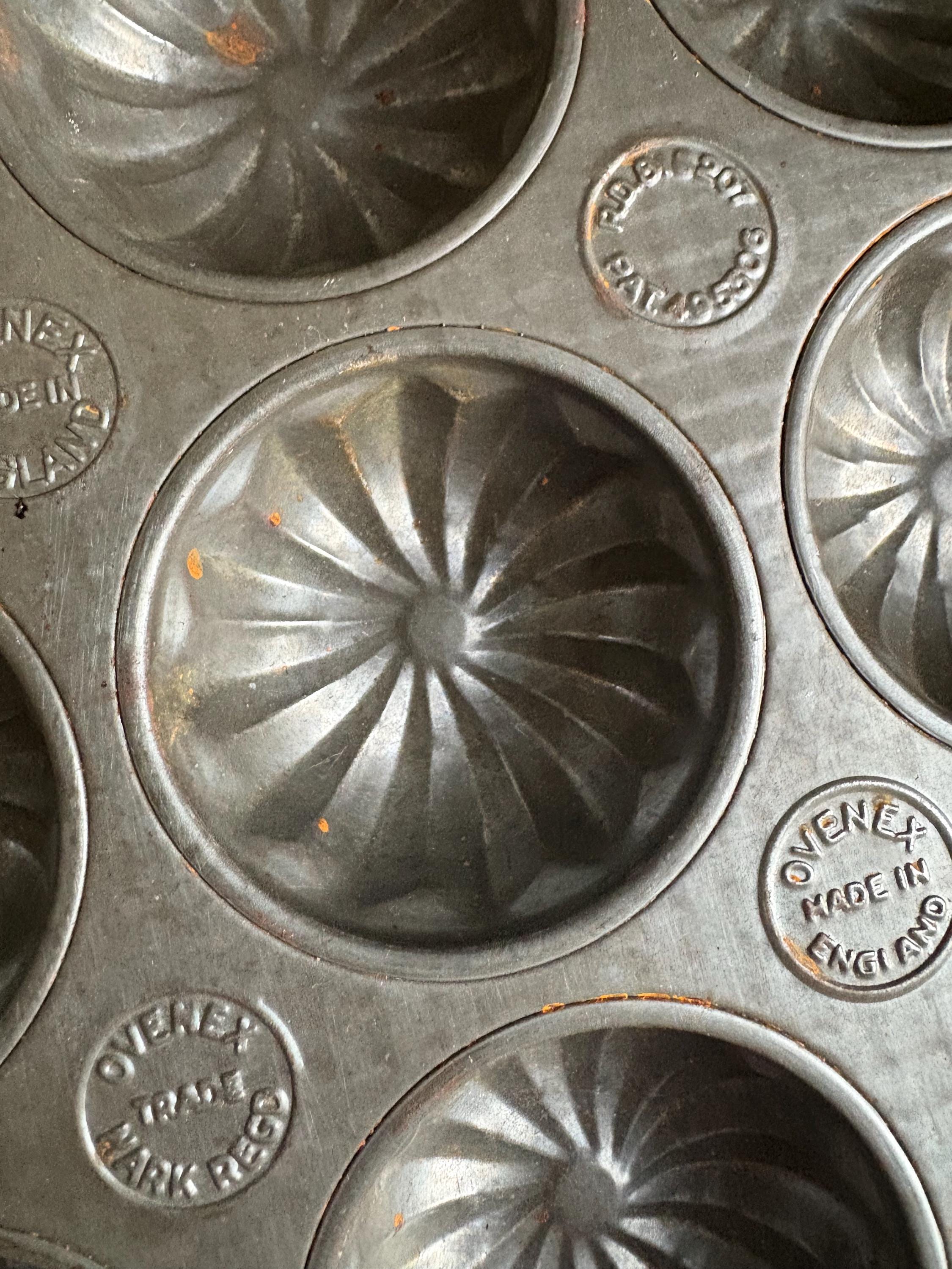 Set of TwoVintage Muffin Tray, Cupcake Tin, Mince pie Tins.