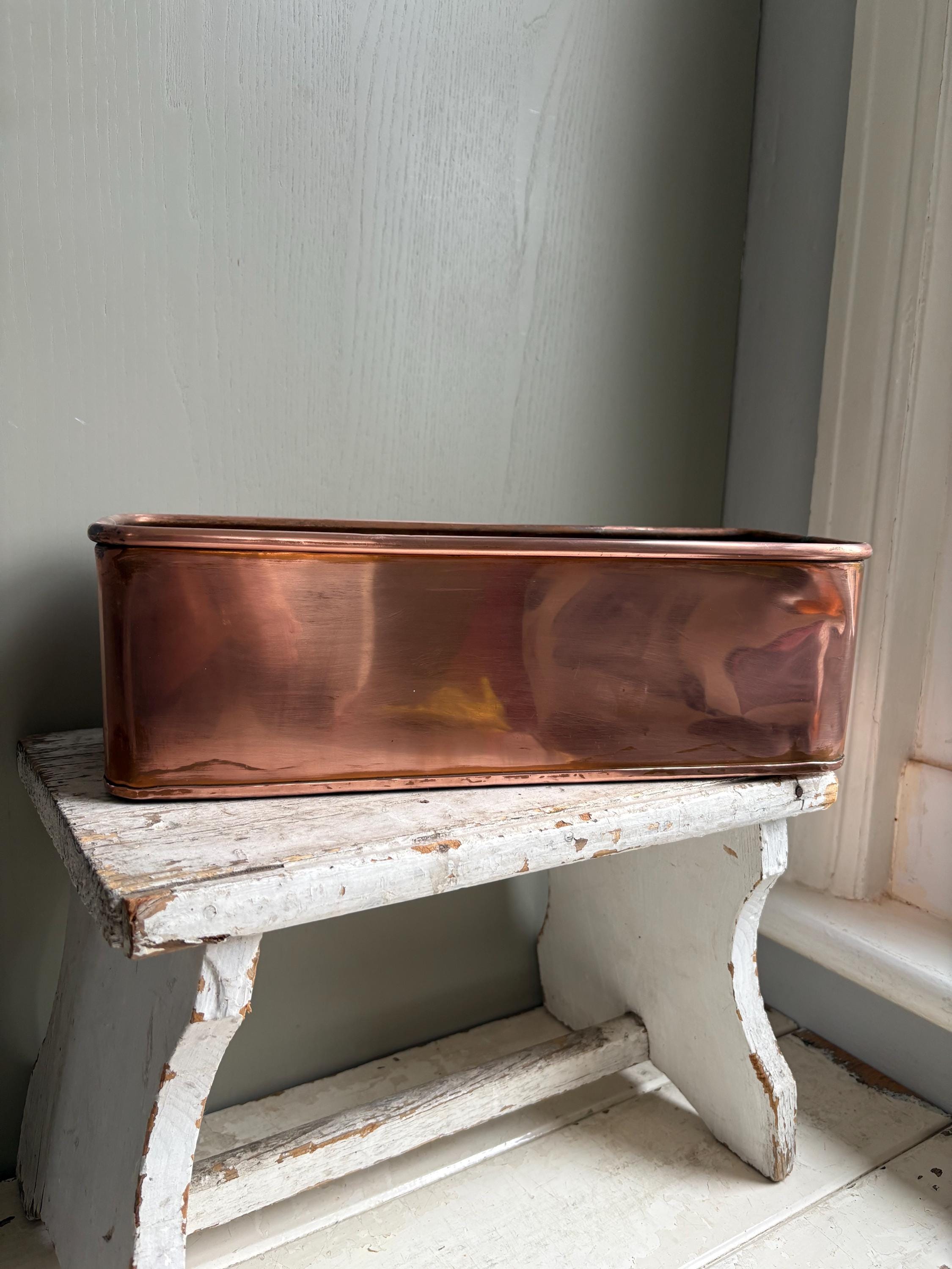 Copper Trough, Copper Planter, Windowsill Planter.