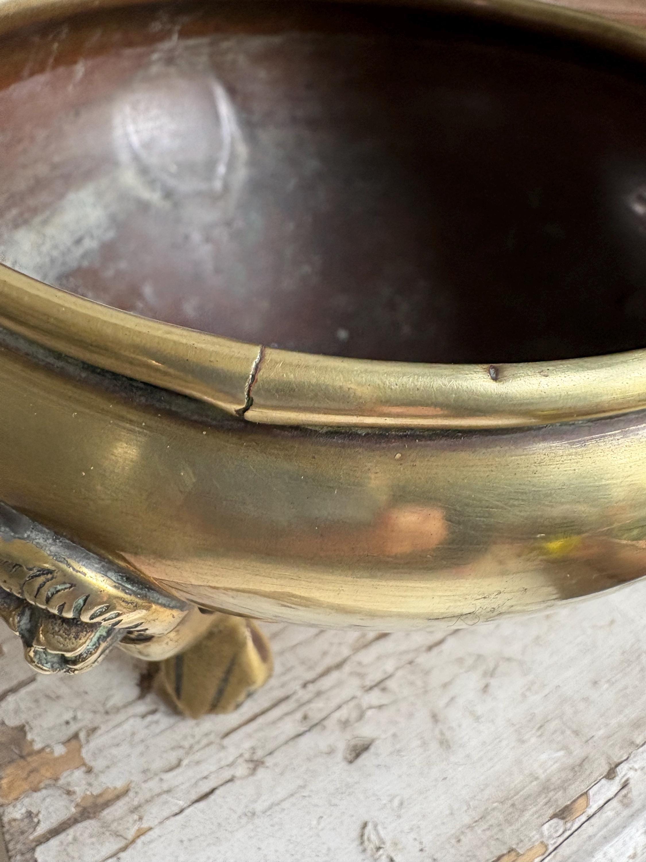 Set of TWO Brass Footed Bowls.