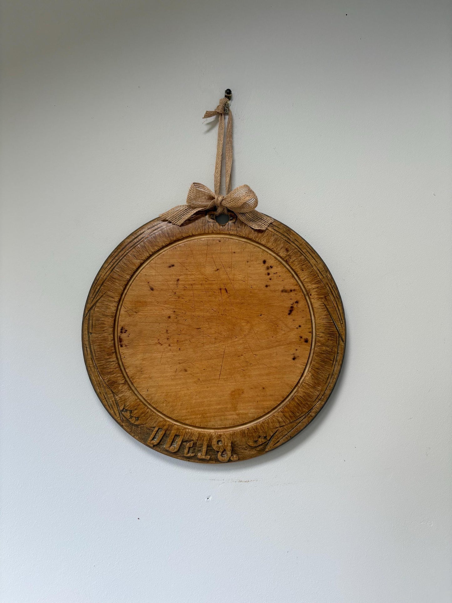 Vintage Carved Bread Board.