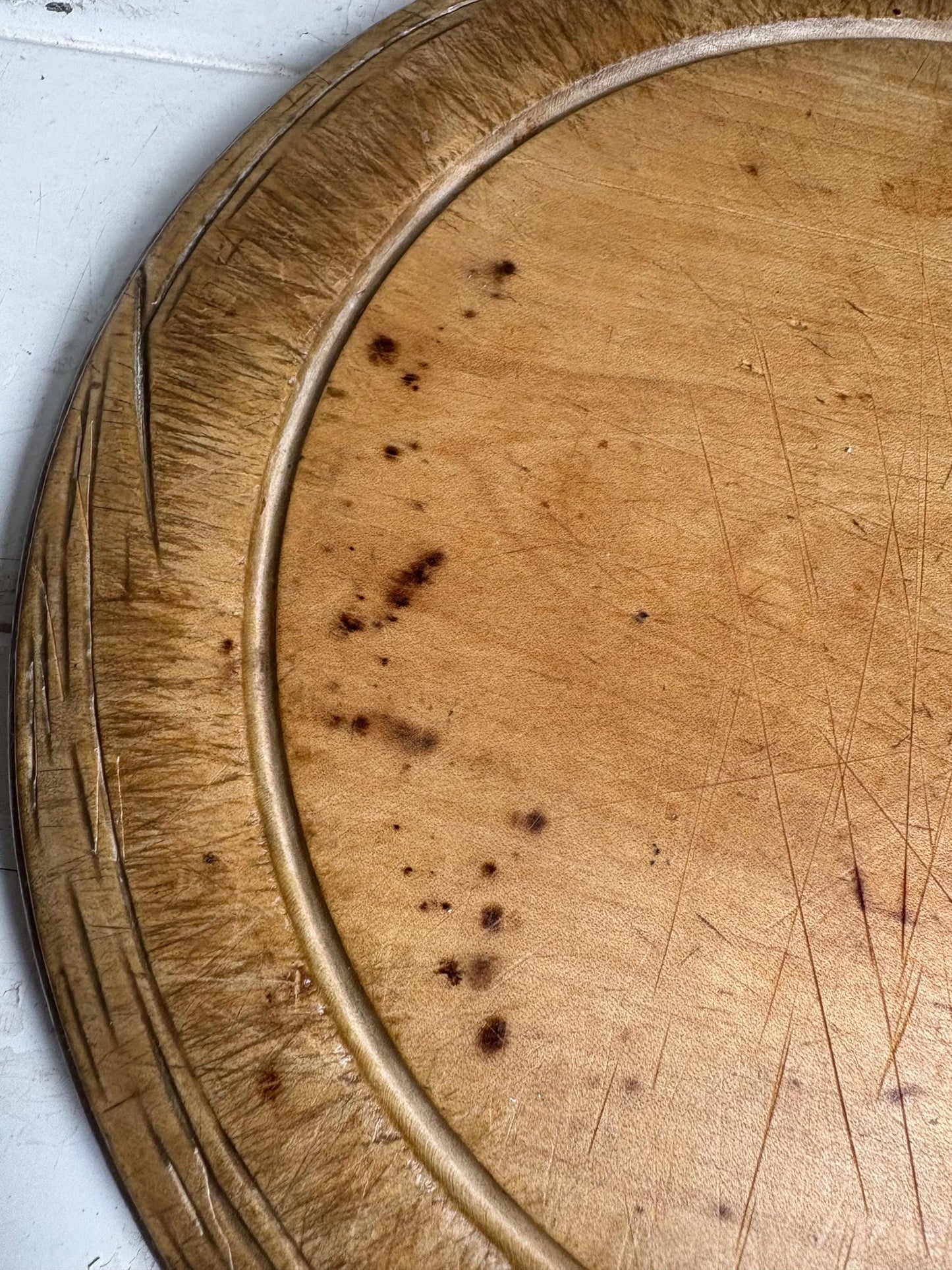 Vintage Carved Bread Board.