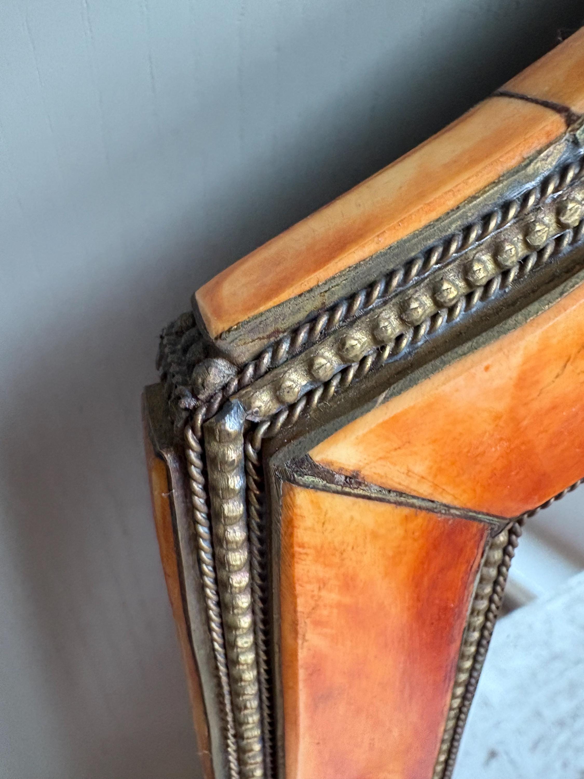 Moroccan Bone Inlay Mirror.