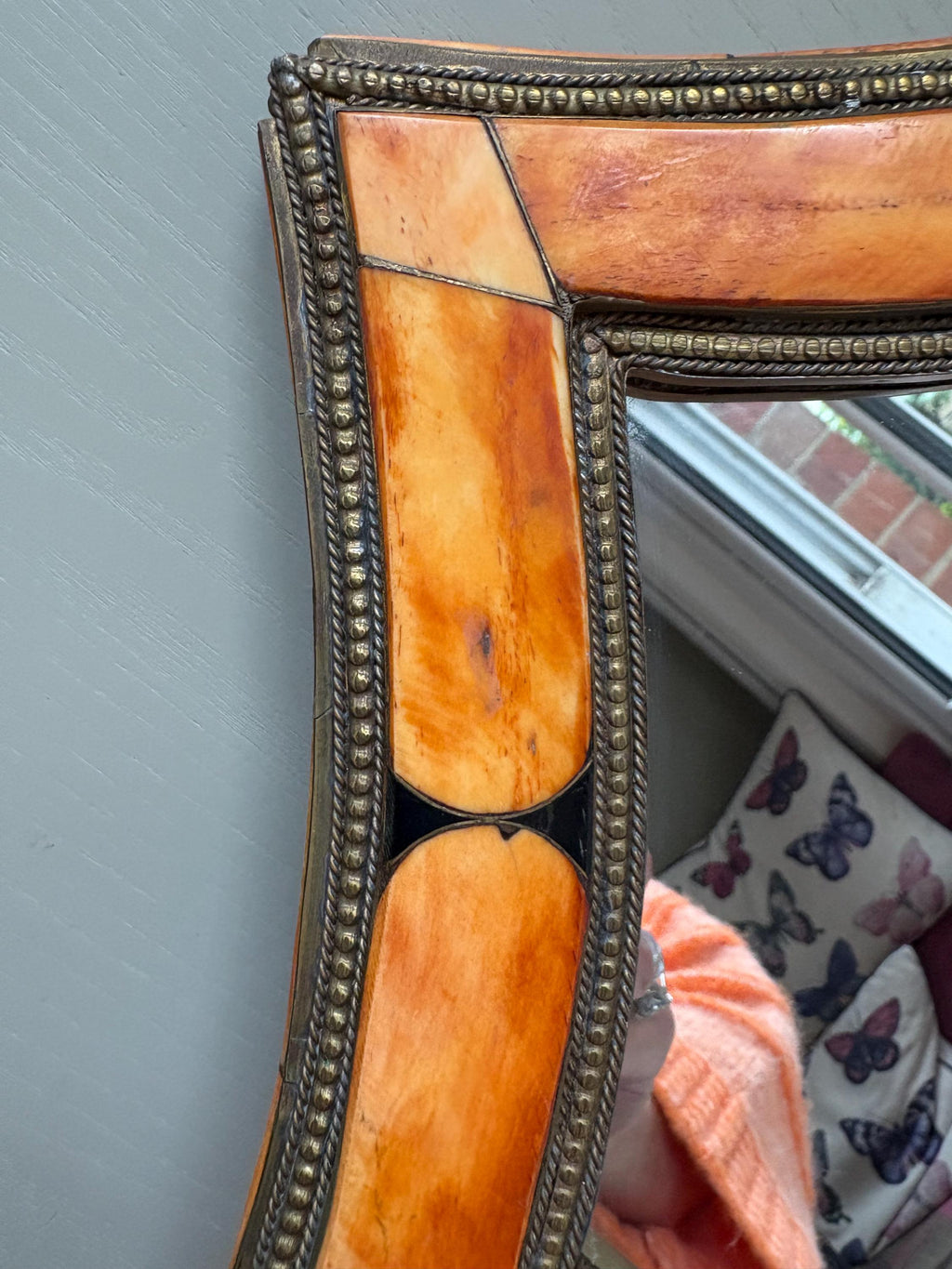 Moroccan Bone Inlay Mirror.