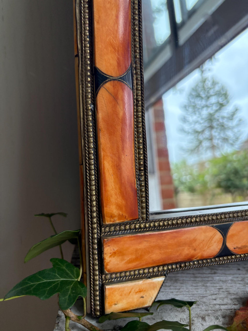 Moroccan Bone Inlay Mirror.