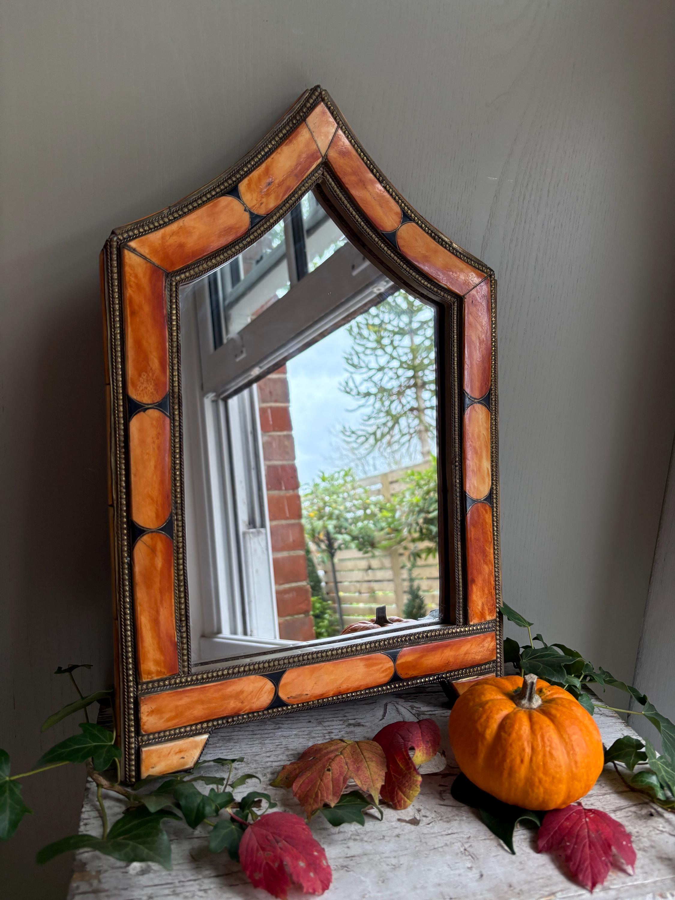 Moroccan Bone Inlay Mirror.