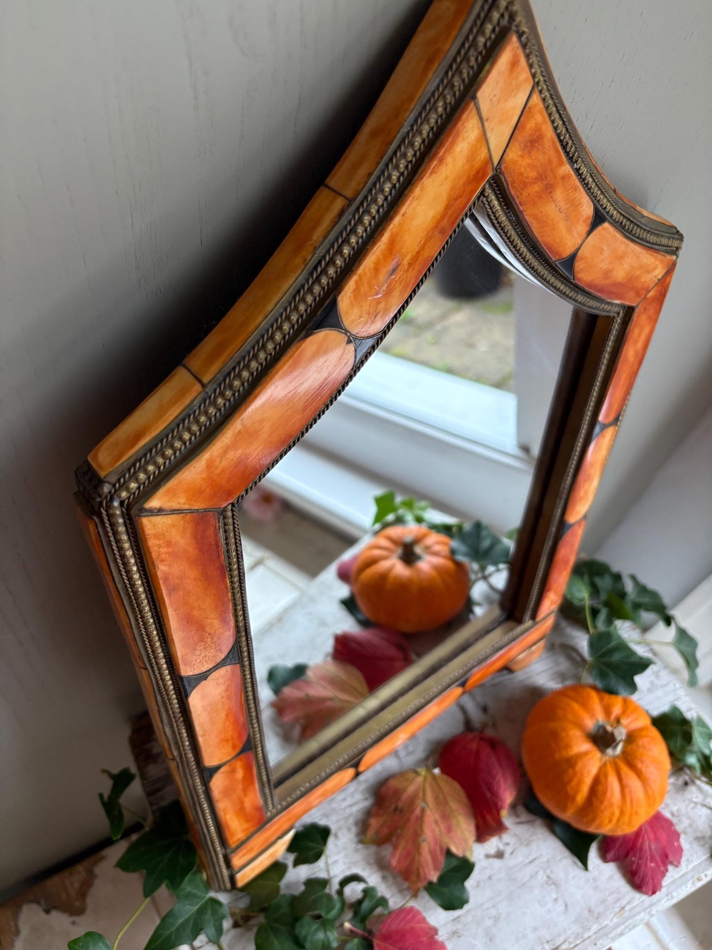 Moroccan Bone Inlay Mirror.